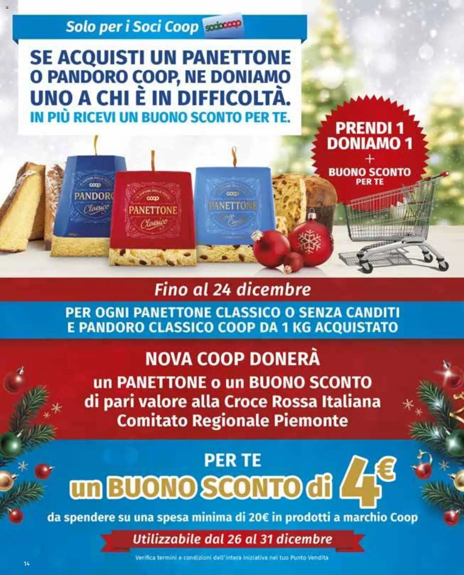 Volantino COOP del 22.12.2025 | Pagina: 14 | Prodotti: Tè, Pandoro, Panettone