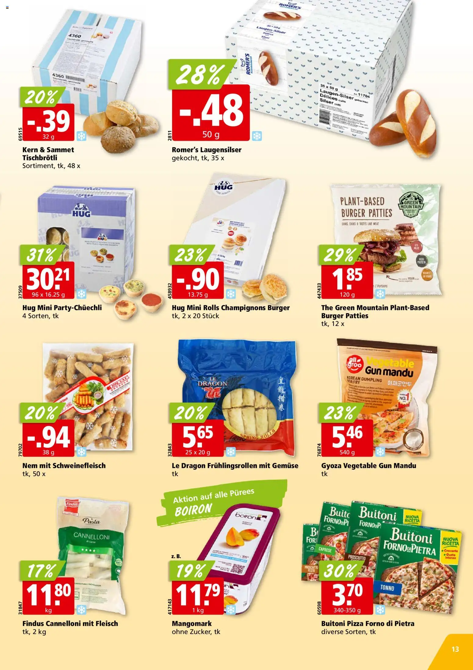 Aligro Aktionen – gültig ab 12.01.2026 | Seite: 13 | Produkte: Champignons, Pizza, Schweinefleisch, Pasta