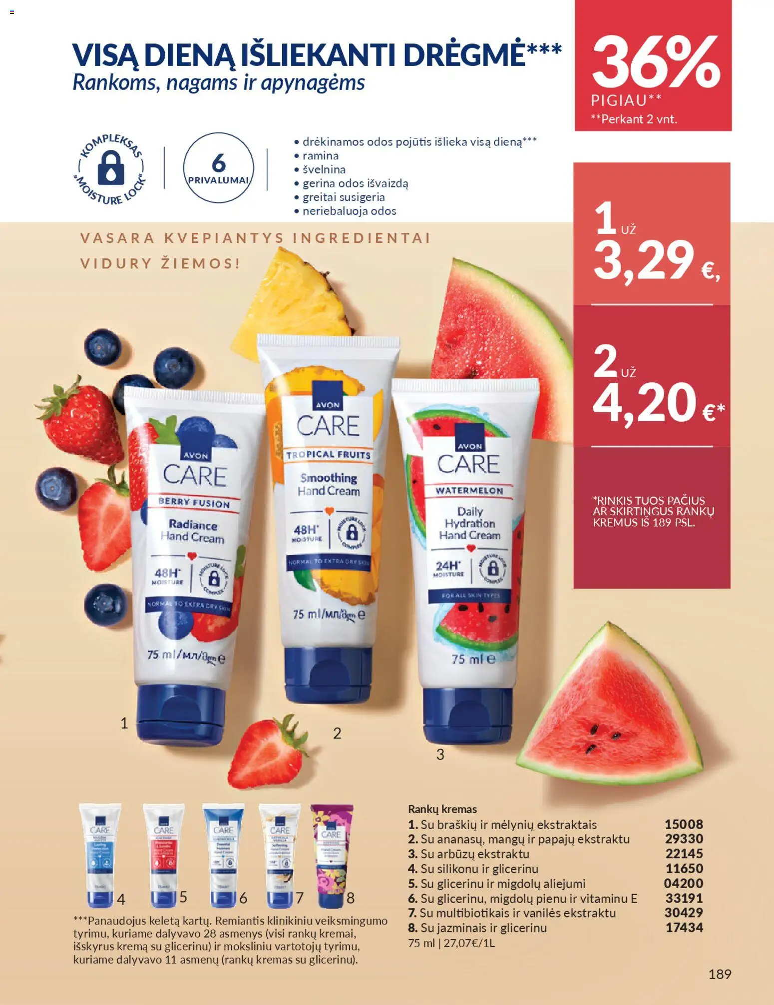 AVON akcijos nuo 01.01.2026 | Puslapis: 189 | Prekių: Kremas