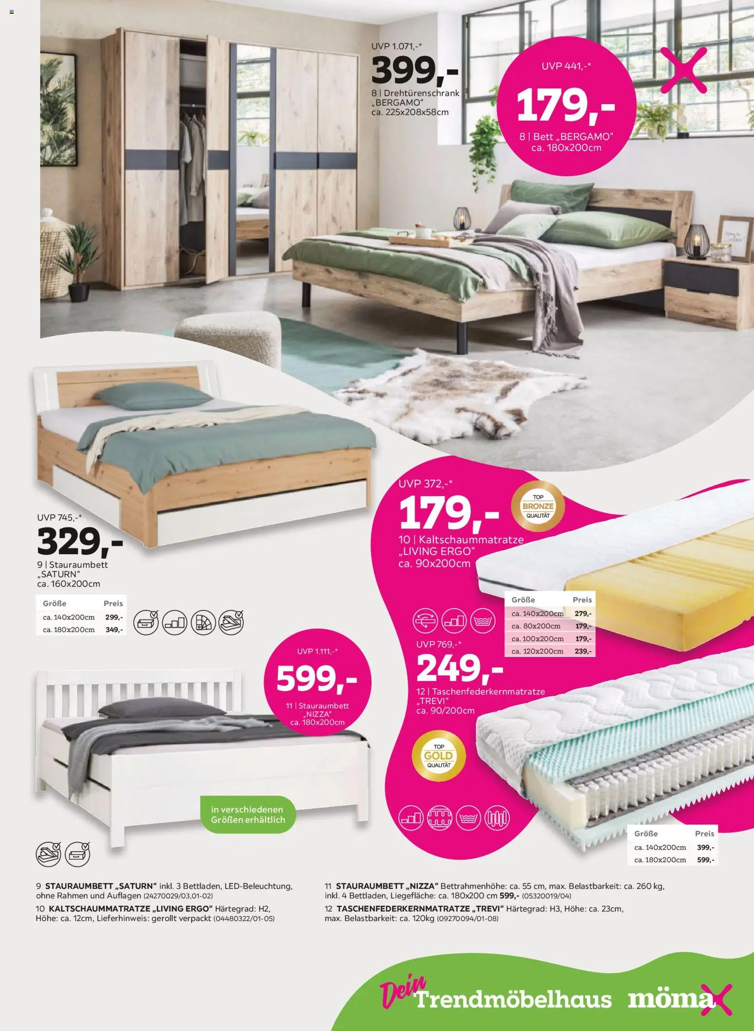 Mömax Prospekt aktuell gültig ab 14.04.2026 | Seite: 5 | Produkte: Bett