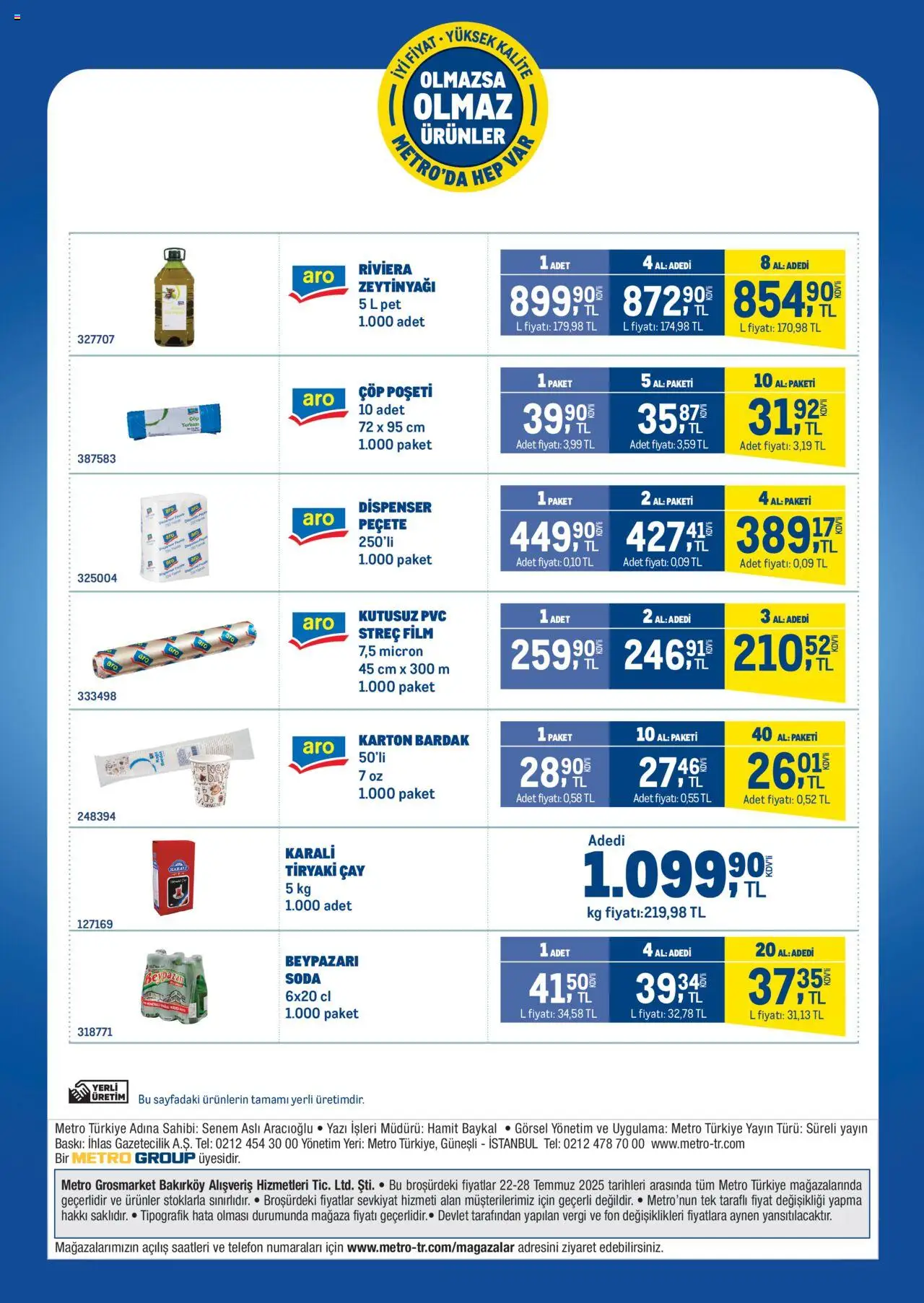 Metro Olmazsa Olmaz Ürünler - 22.07.2025 tarihinden itibaren geçerlidir | Sayfa: 4 | Ürünler: Baskı, Çay, Telefon, Soda