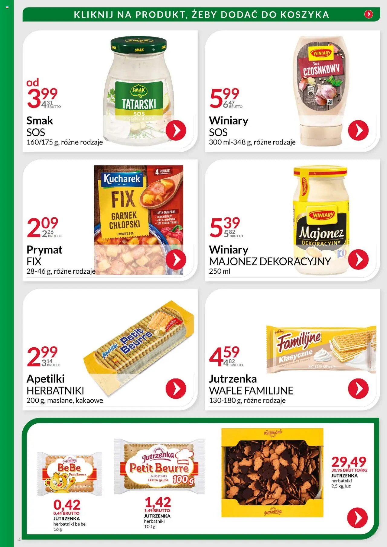 Eurocash Gazetka - Witaj Uniwersytecie od 15.09.2025 | Strona: 4 | Produkty: Wafle, Garnek, Herbatniki, Majonez