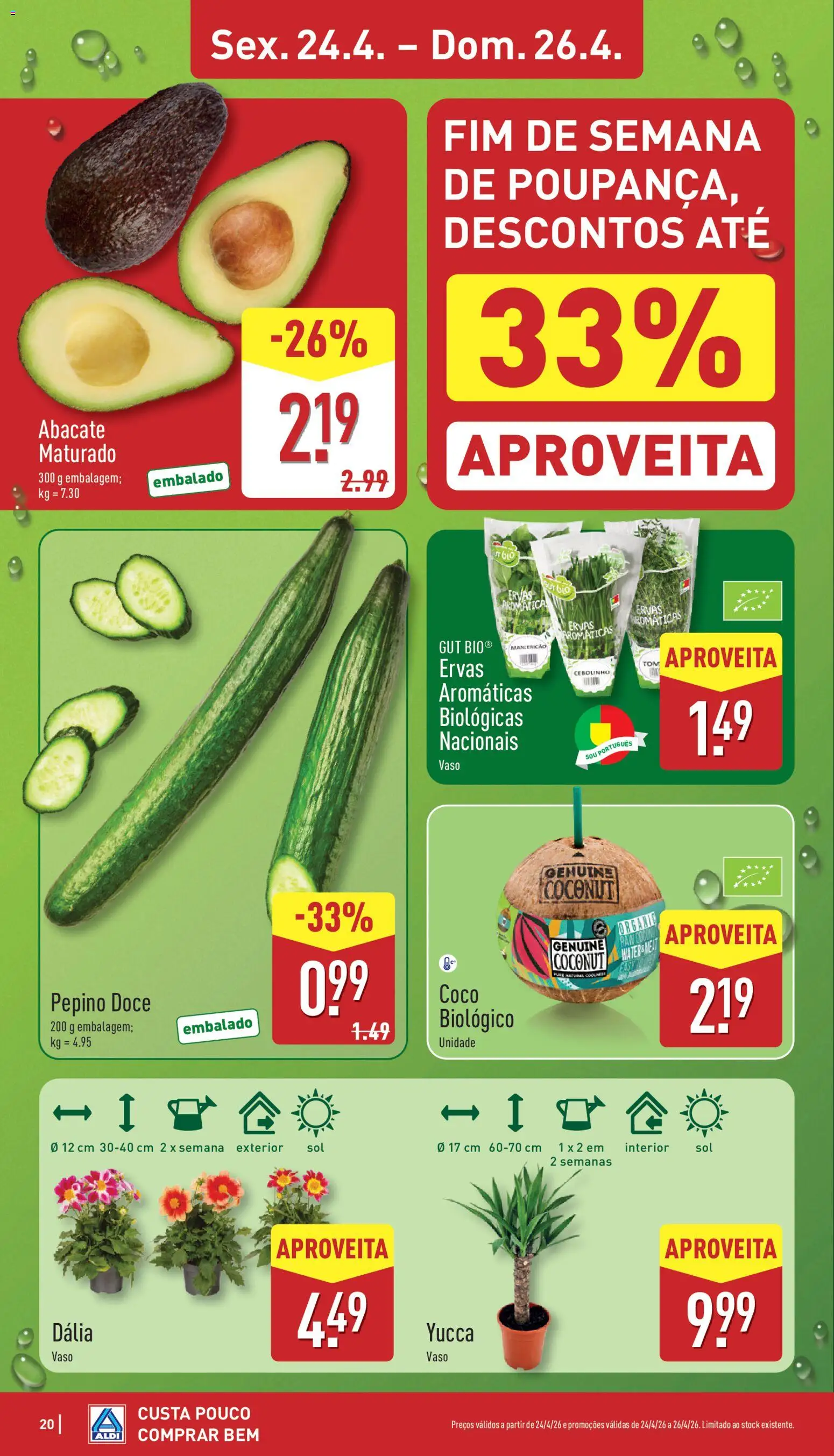 Aldi folheto │ válido de 20.04.2026 | Página: 20 | Produtos: Vaso, Abacate