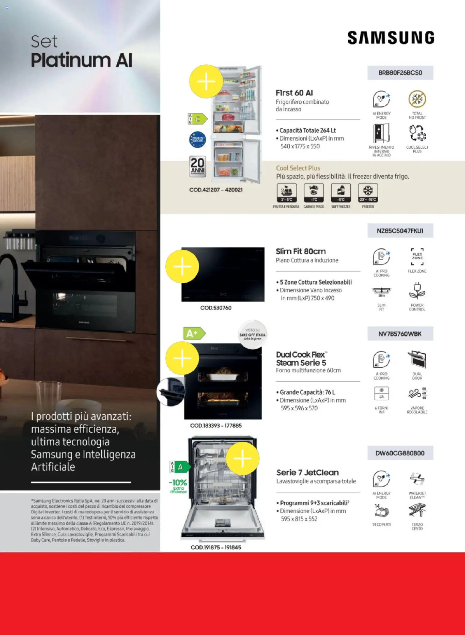 Volantino Media World del 25.11.2025 | Pagina: 17 | Prodotti: Freezer, Data, Forno, Samsung
