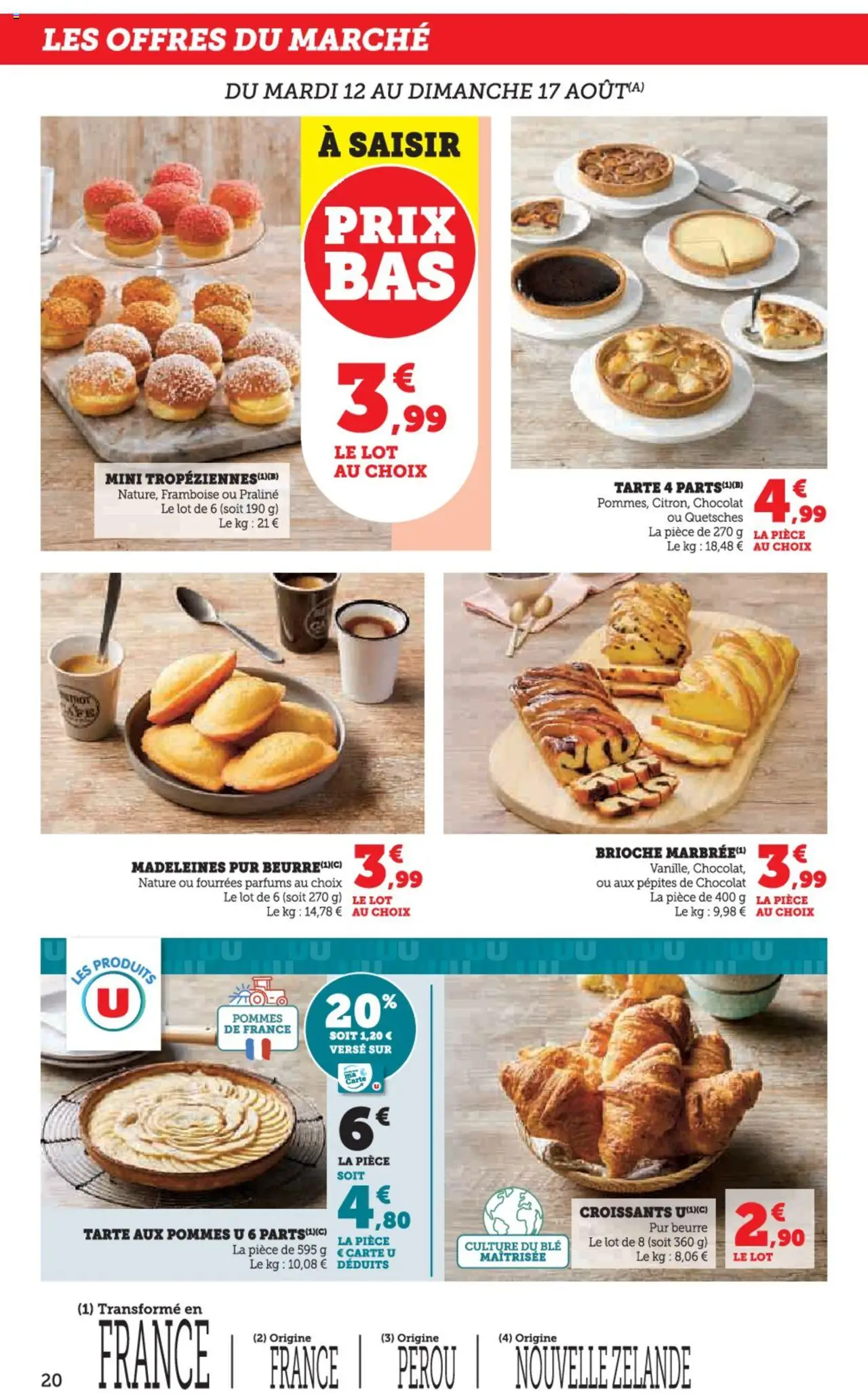  | Page: 20 | Produits: Framboise, Chocolat, Pommes, Tarte aux pommes