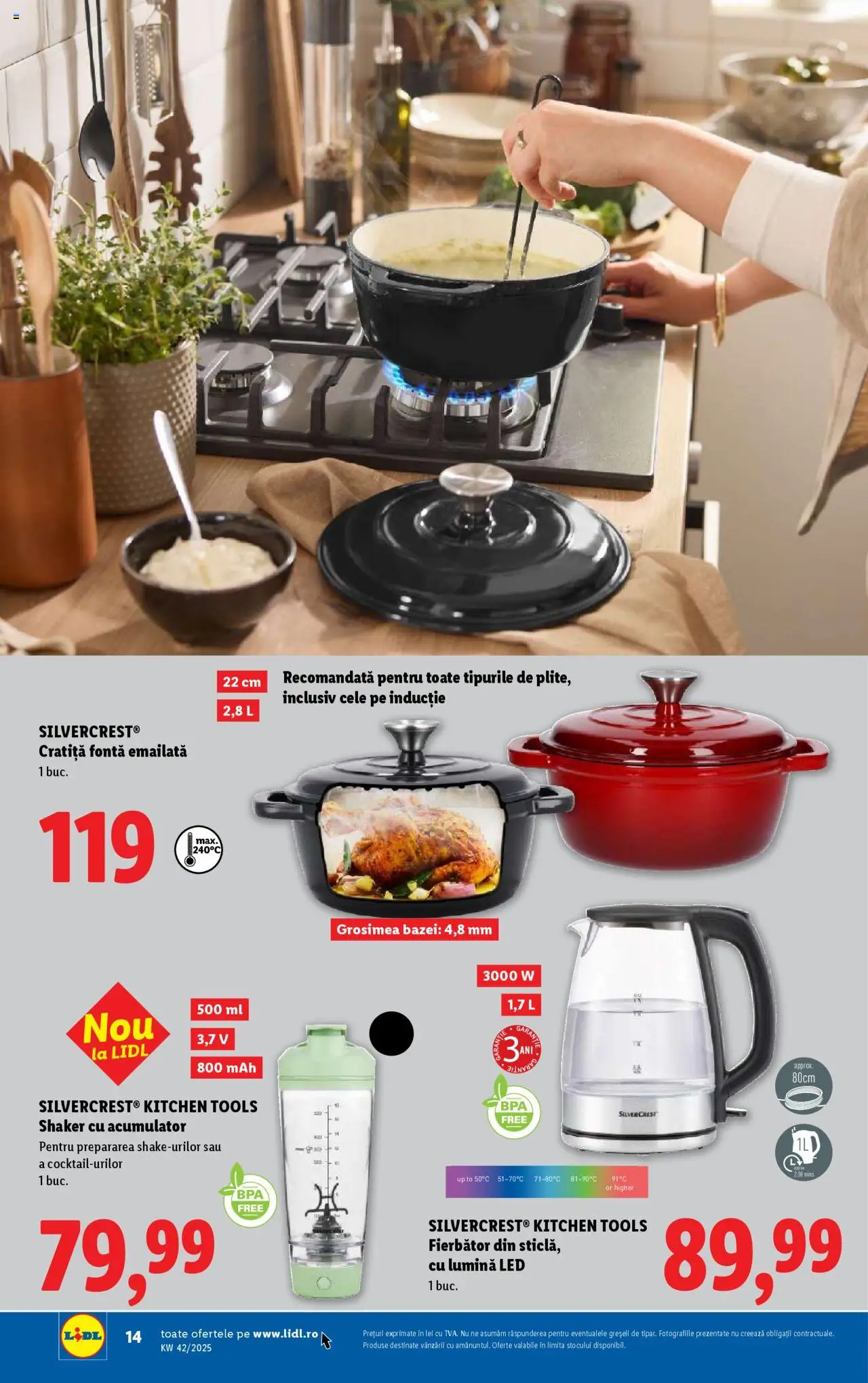 Noul catalog Lidl – valabil de la 13.10.2025 | Pagină: 14 | Produse: Tavuk suyu, Cratiță, Babak