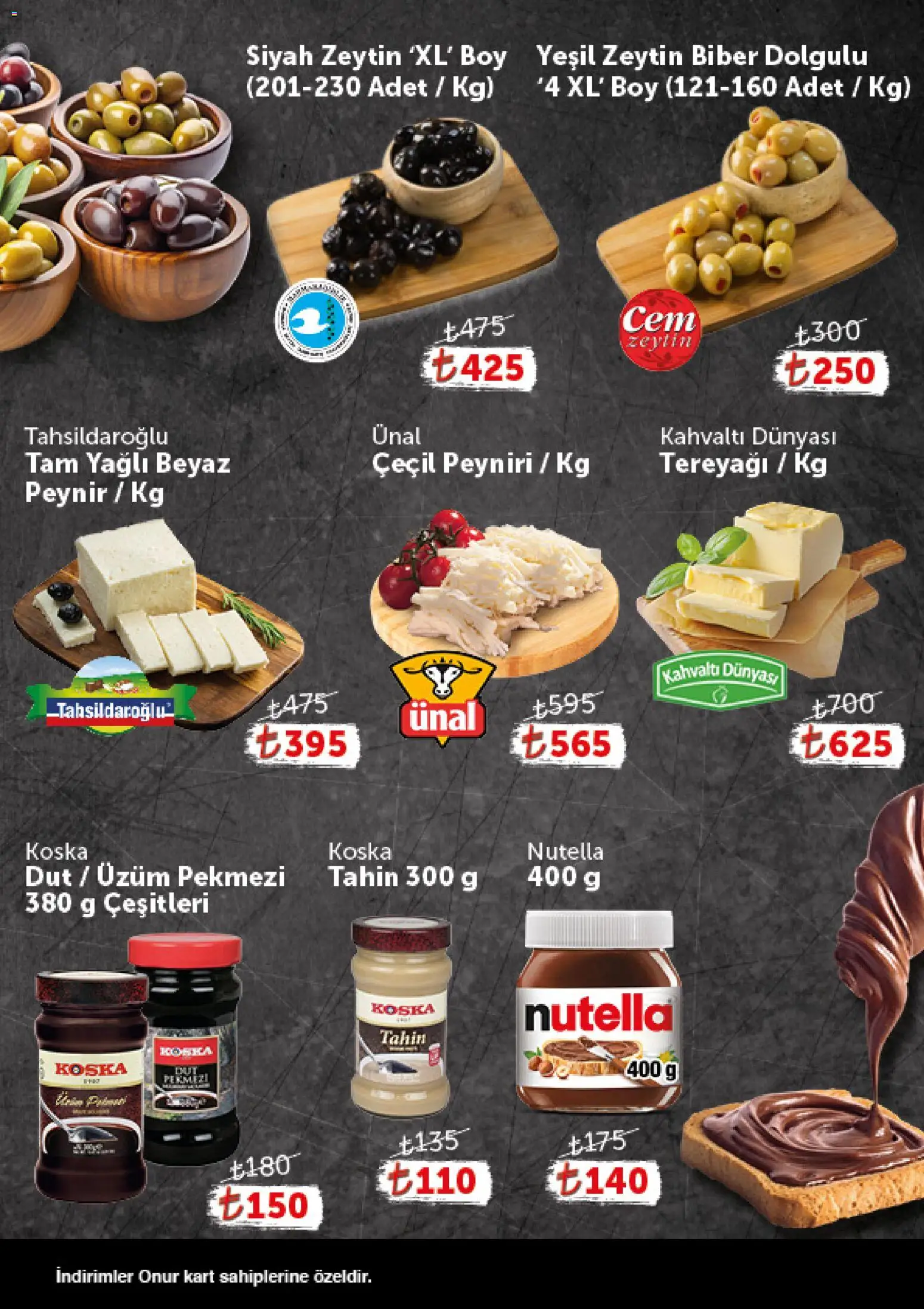 Onur Market - Katalog Gurme - 28.04.2026 tarihinden itibaren geçerlidir | Sayfa: 2 | Ürünler: Tereyağı, Biber, Üzüm, Zeytin