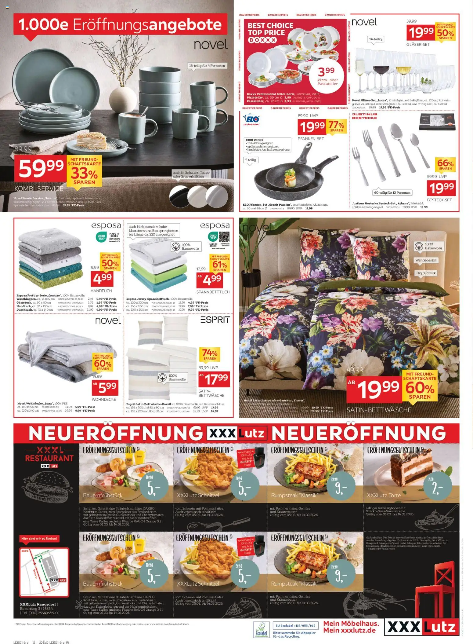 XXXL Lutz Neueröffnungsangebote – gültig ab 01.03.2026 | Seite: 12 | Produkte: Rumpsteak, Pommes, Pizza, Ketchup