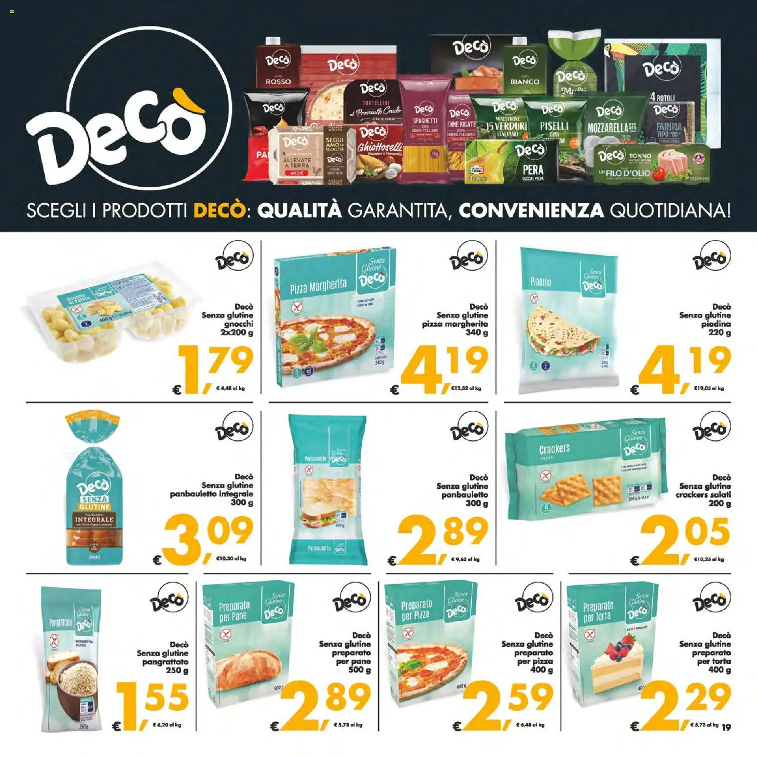 Volantino Decò del 24.02.2026 | Pagina: 19 | Prodotti: Pane, Pizza, Mozzarella, Pera