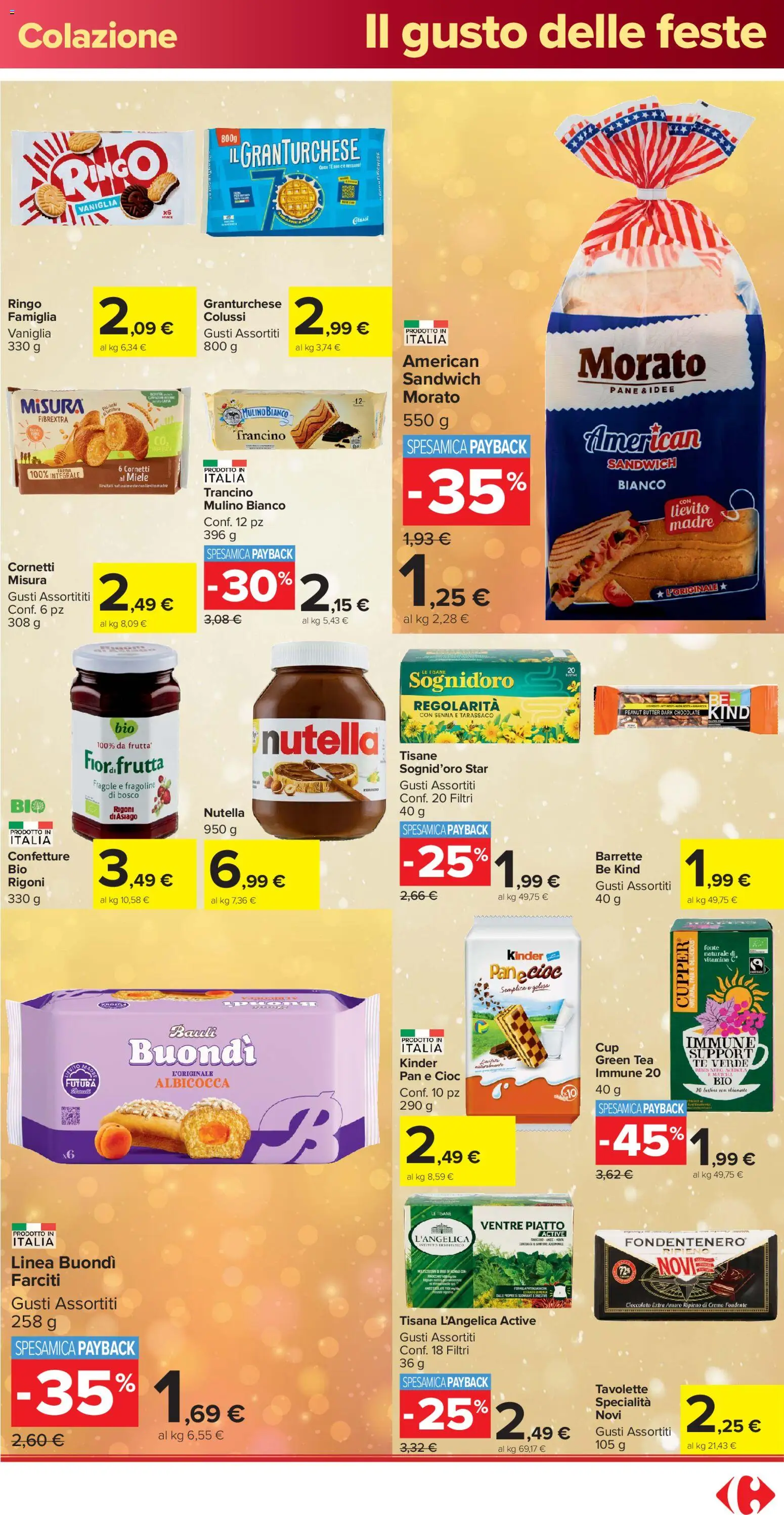 Volantino Carrefour del 16.12.2025 | Pagina: 23 | Prodotti: Cioccolato, Nutella, Piatto, Miele