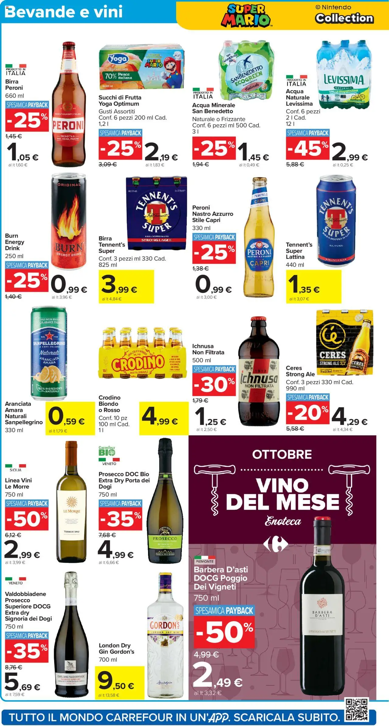 Volantino Carrefour del 10.10.2025 | Pagina: 16 | Prodotti: Arance, Acqua, Frutta, Bibite