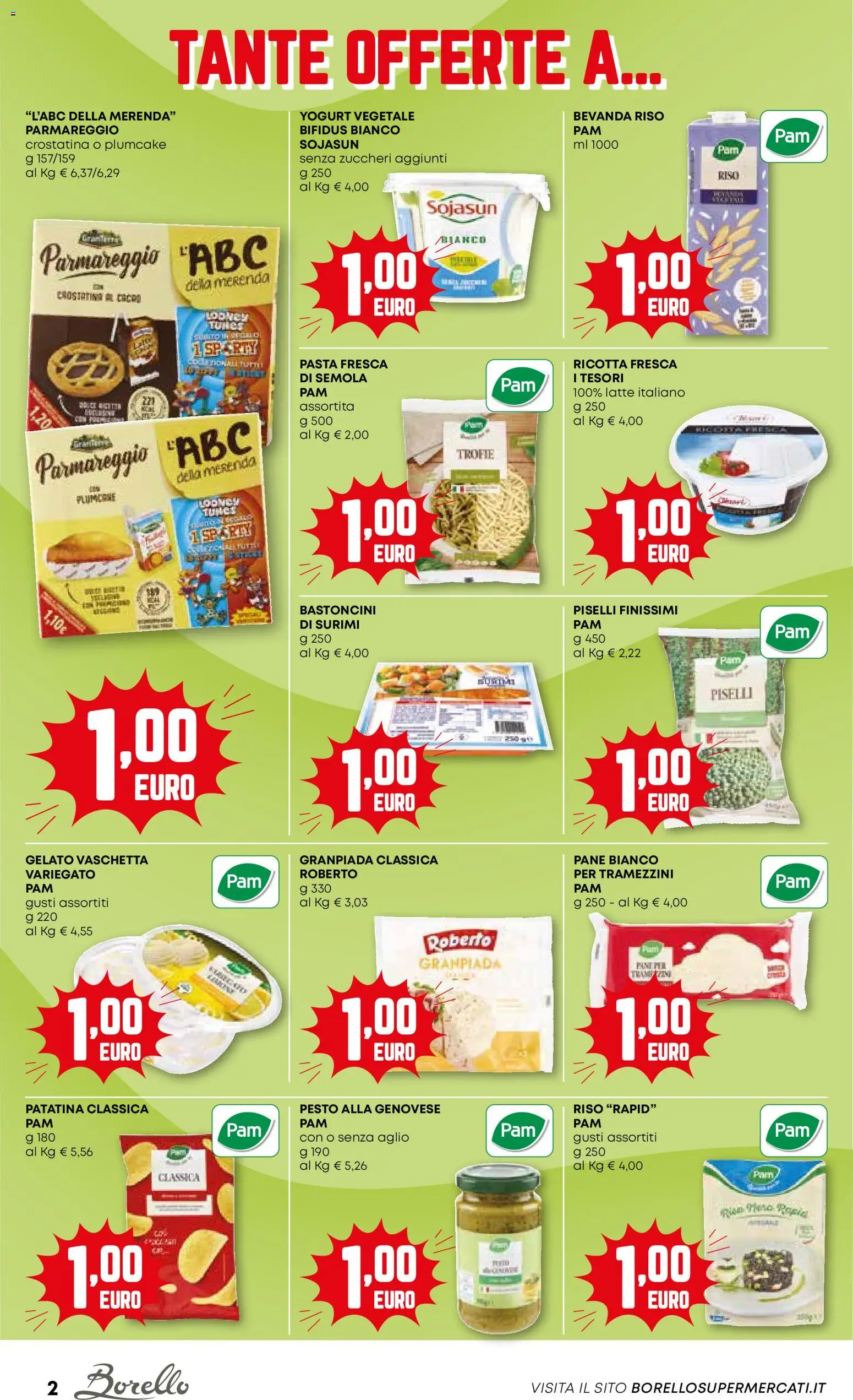 Volantino Borello Supermercati del 06.11.2025 | Pagina: 2 | Prodotti: Surimi, Aglio, Pasta, Ricotta