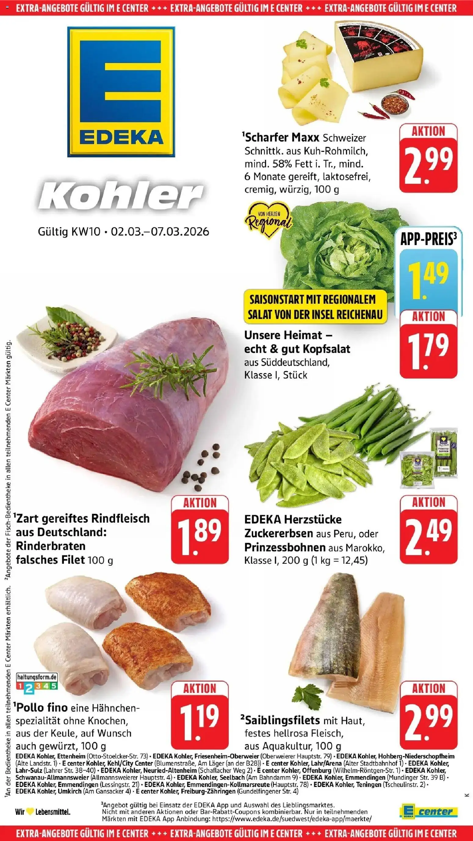 Edeka prospekt Ettenheim	 – gültig ab 02.03.2026 | Seite: 41 | Produkte: Hahnchen, Rindfleisch, Fleisch, Salat