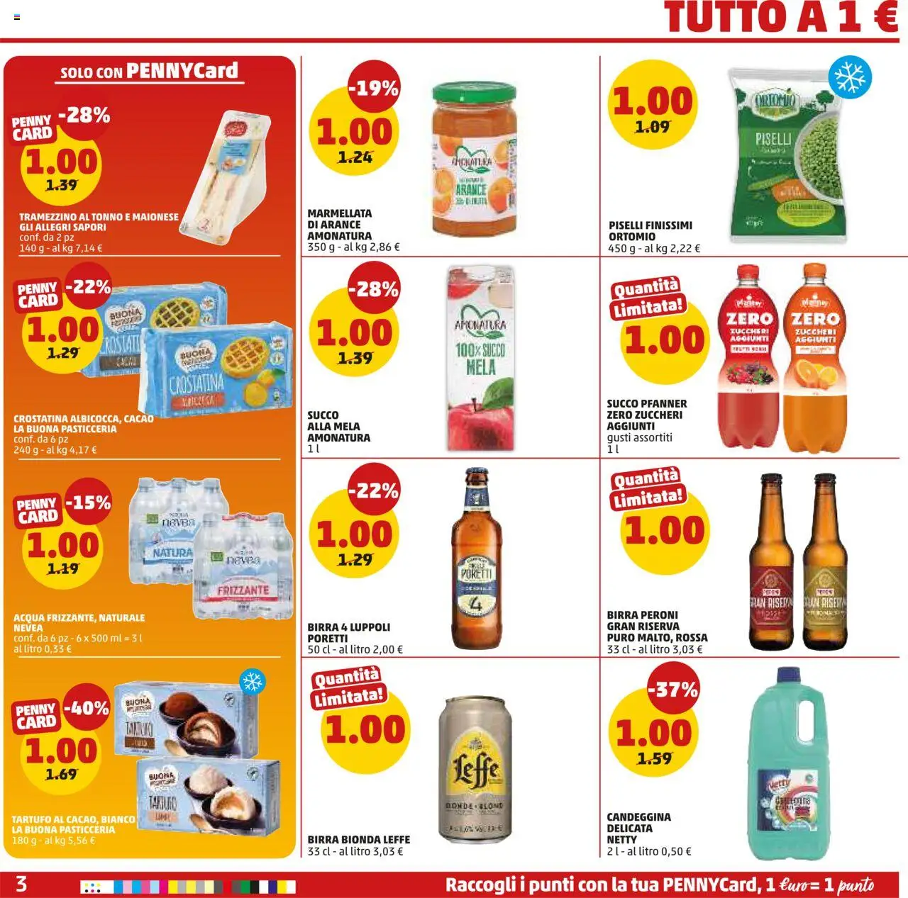 Volantino PENNY del 14.08.2025 | Pagina: 3 | Prodotti: Succo, Arance, Acqua, Marmellata