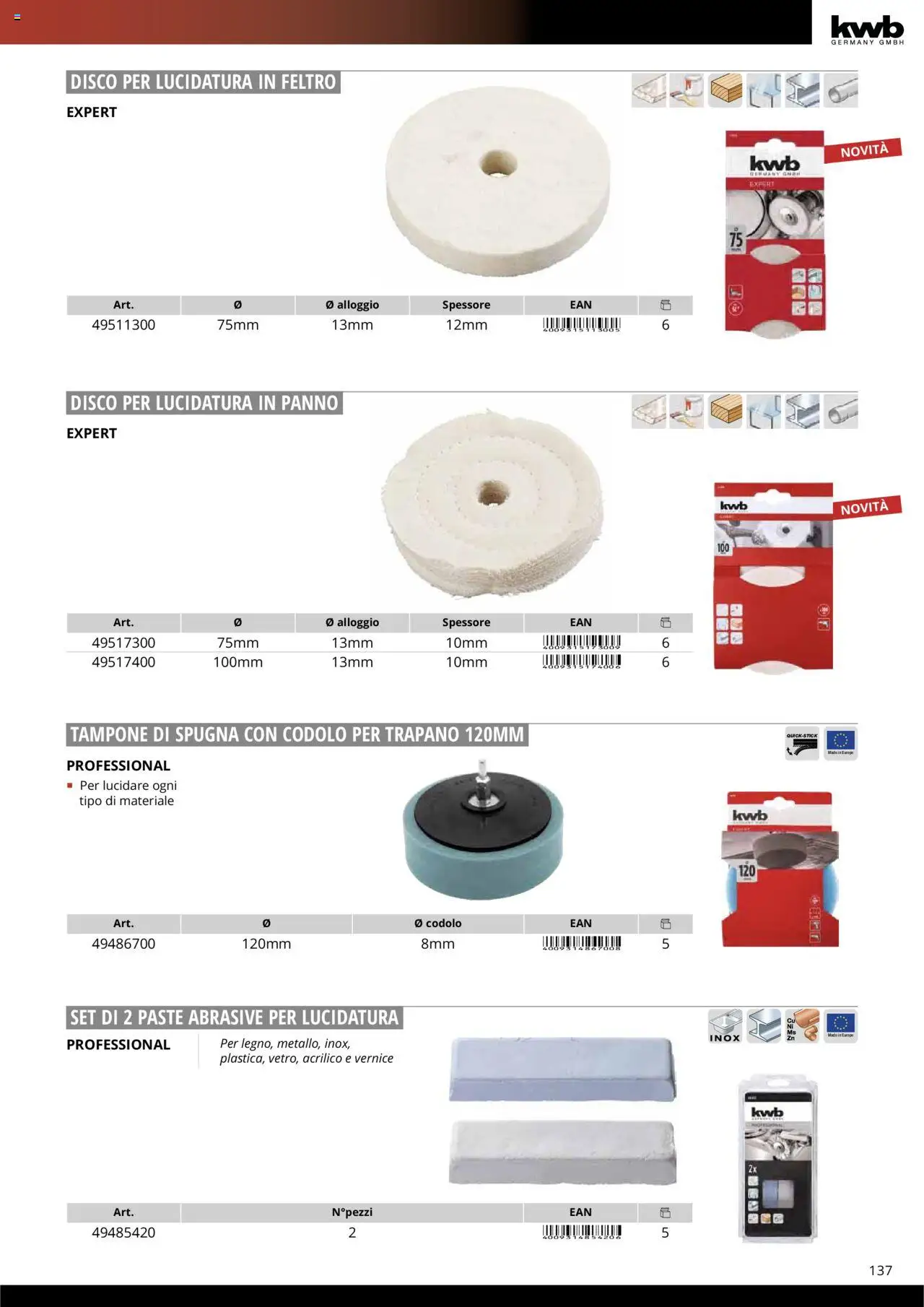 Volantino Einhell del 10.10.2025 | Pagina: 139 | Prodotti: Spugna, Trapano, Disco