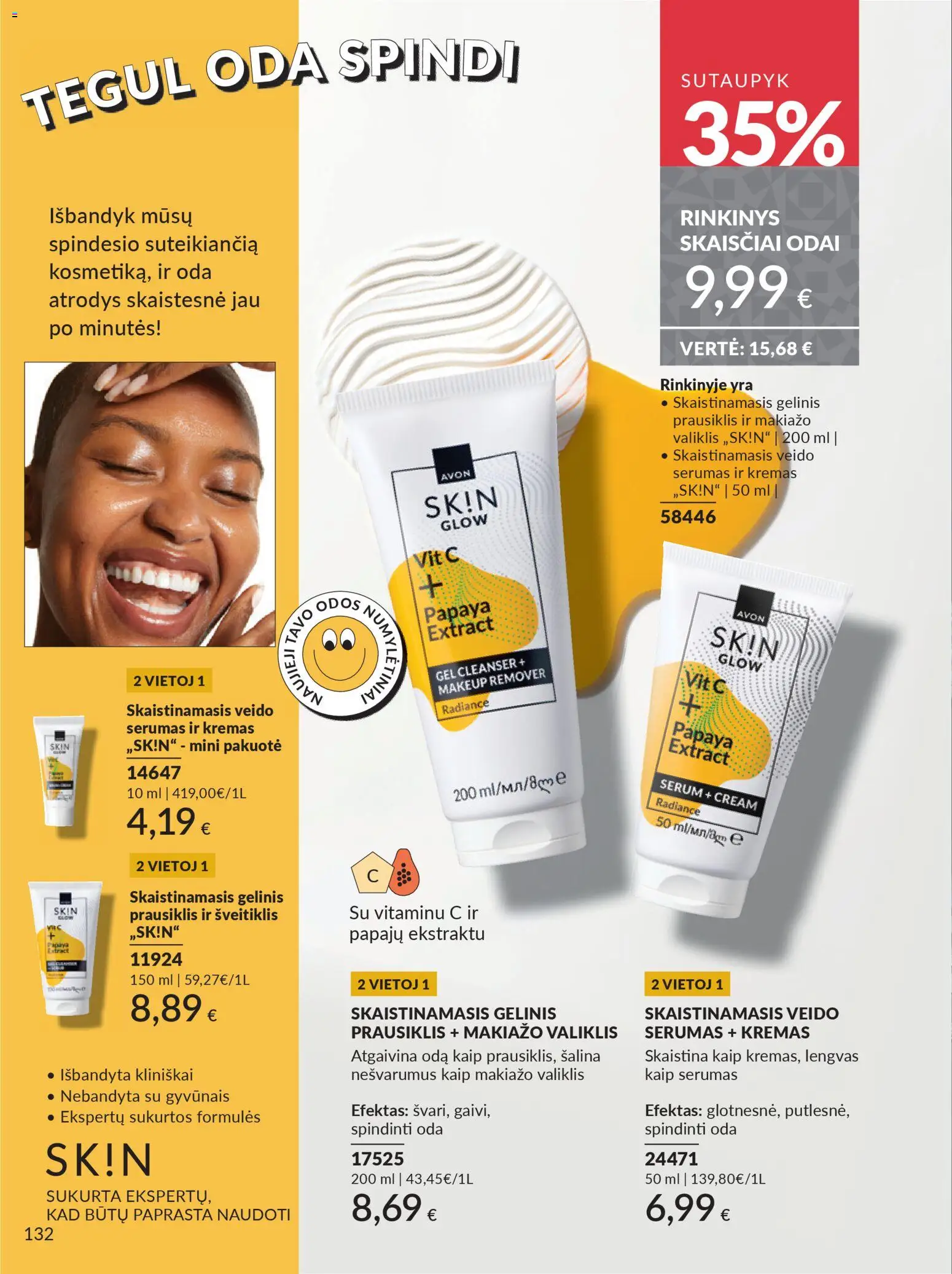 AVON akcijos nuo 01.11.2025 | Puslapis: 132 | Prekių: Kremas, Šveitiklis, Prausiklis