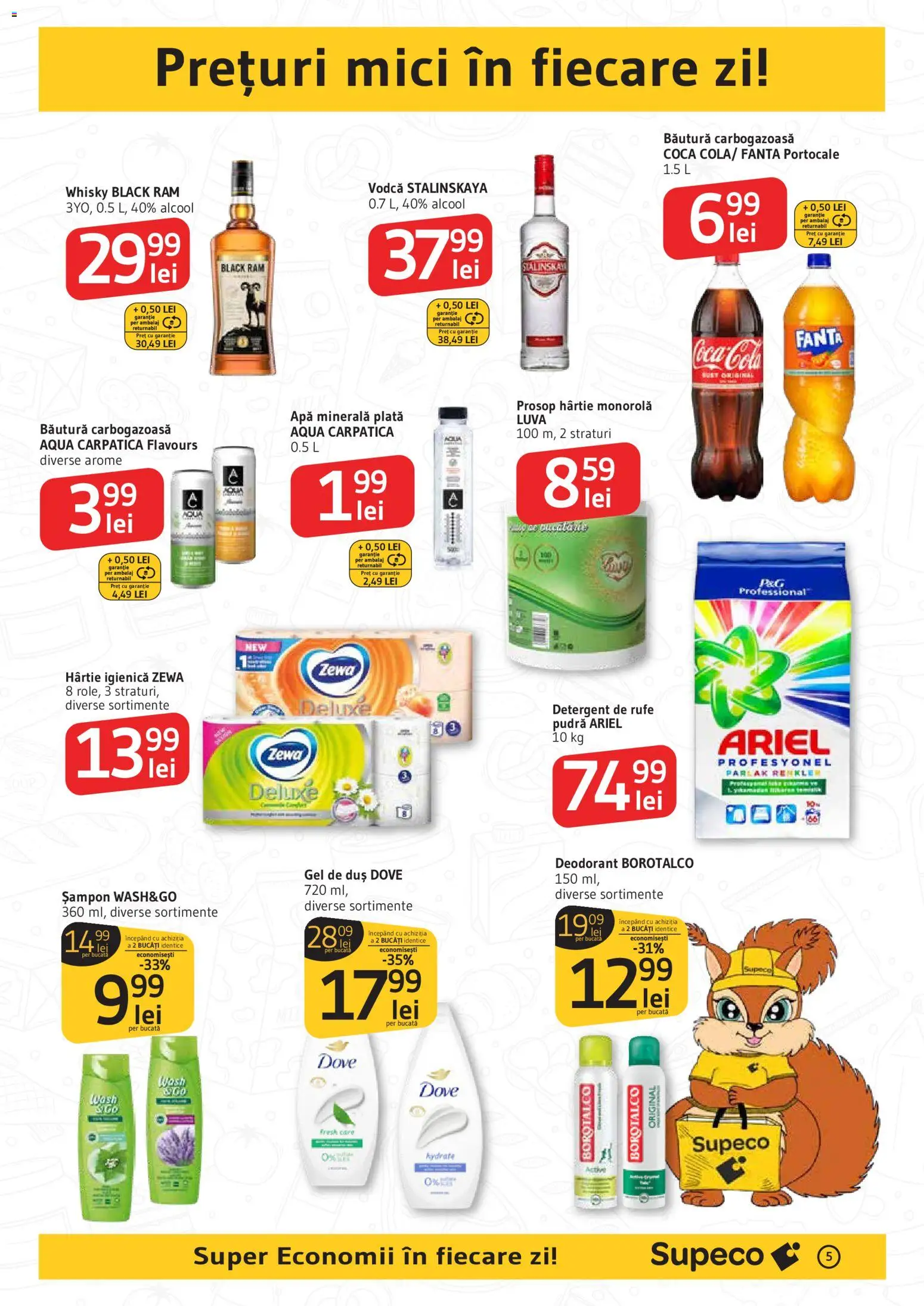 Noul catalog Supeco – valabil de la 22.01.2026 | Pagină: 5 | Produse: Duș, Pudră, Șampon, Apă