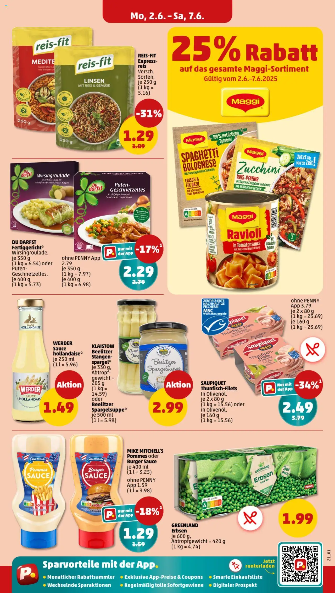 Penny Prospekt 	 - gültig ab dem 02.06.2025 | Seite: 21 | Produkte: Gewicht, Olivenol, Spargel, Erbsen