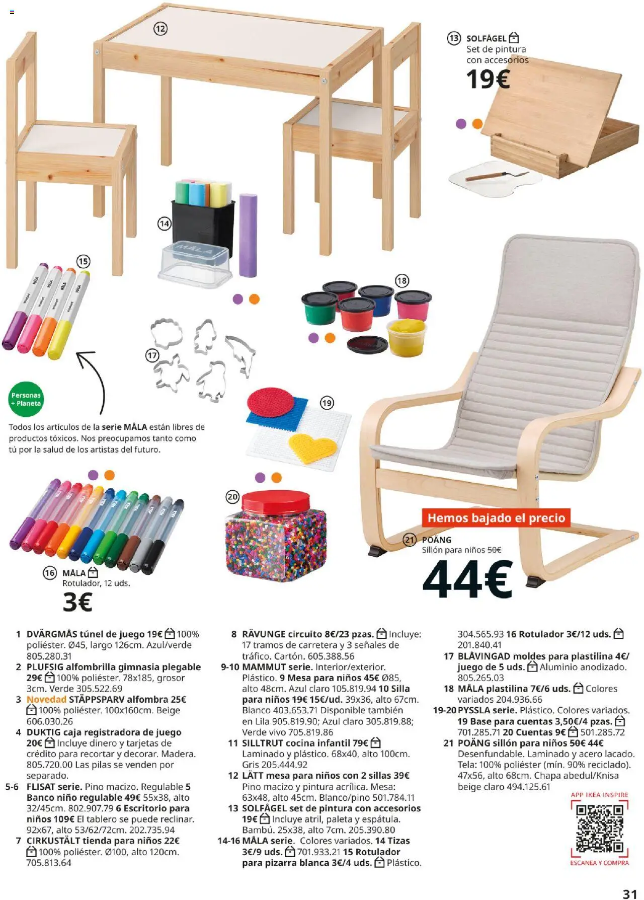 Catálogo IKEA y los niños │ válido desde el 01.09.2025 | Página: 31 | Productos: Cocina, Sillón, Mesa, Alfombra