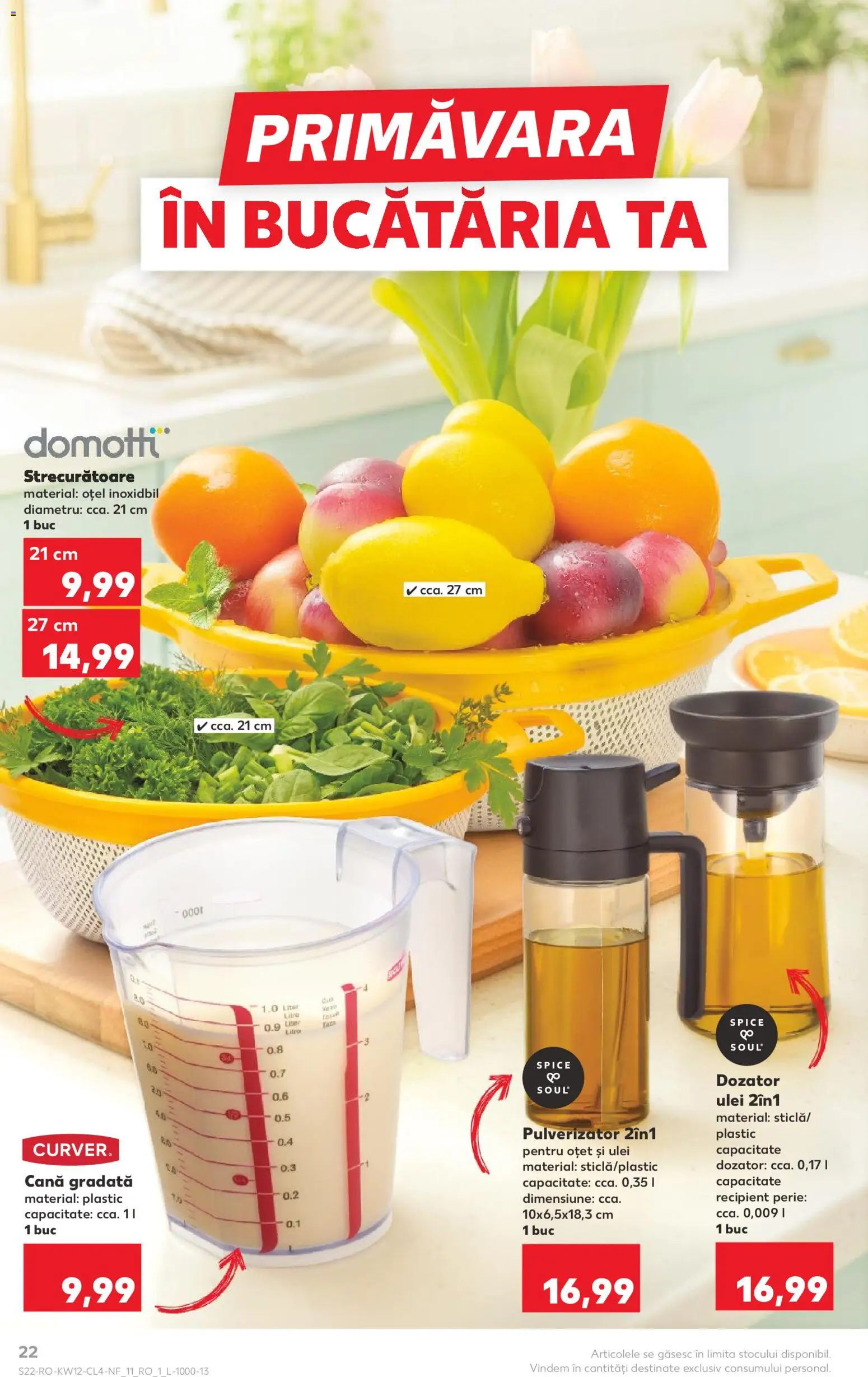 Noul catalog Kaufland – valabil de la 18.03.2026 | Pagină: 22 | Produse: Perie, Ulei, Oțet