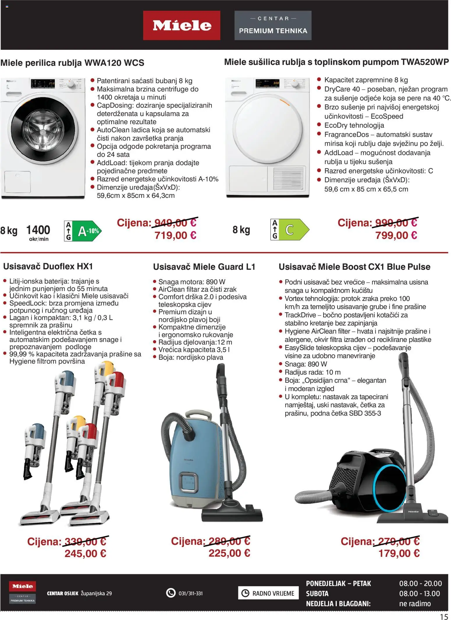 Centar Tehnike katalog | vrijedi od 09.03.2026 | Stranica: 15 | Proizvodi: Usisavač, Baterija, Četka, Sušilica
