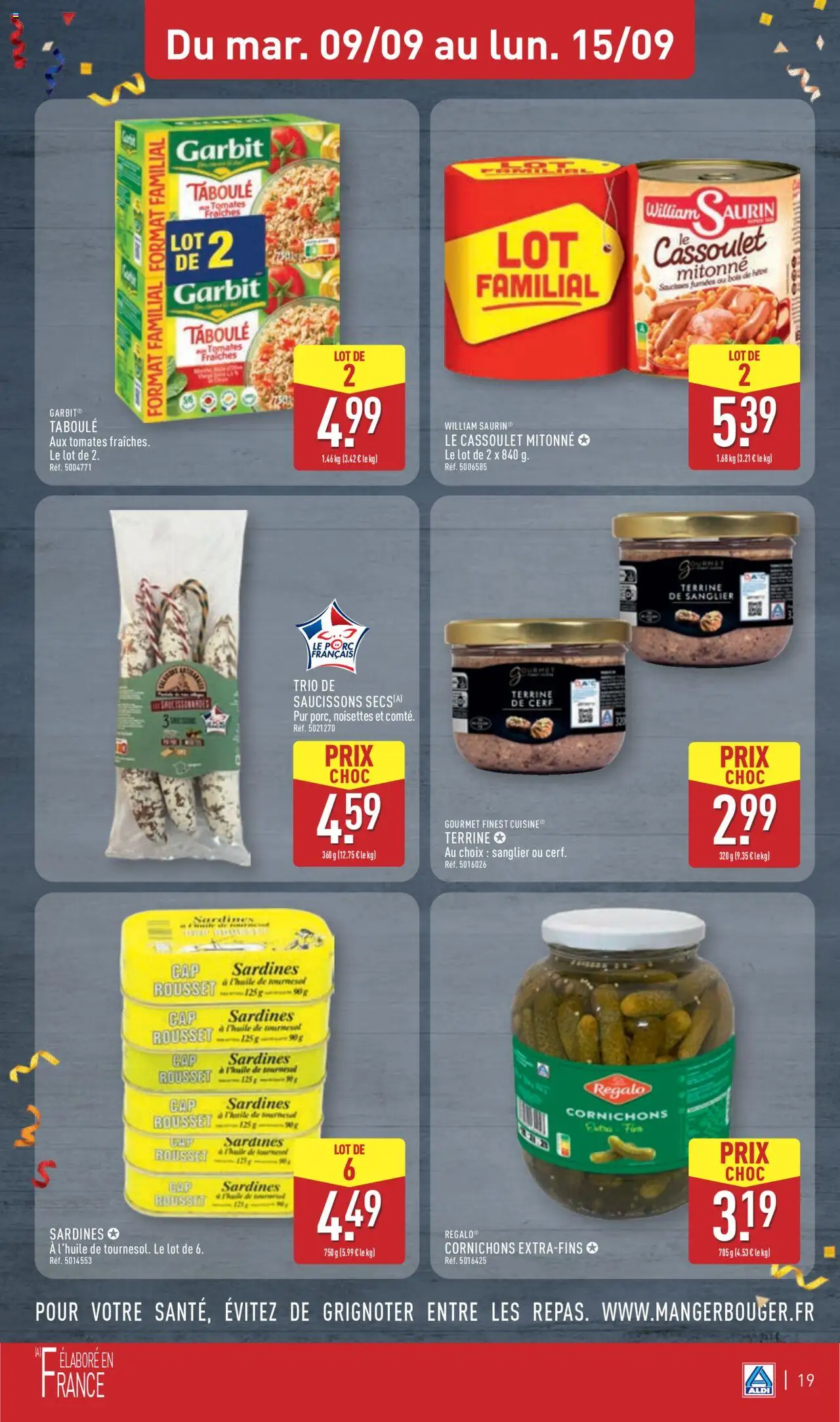  | Page: 22 | Produits: Noisettes, Sardines, Tomates