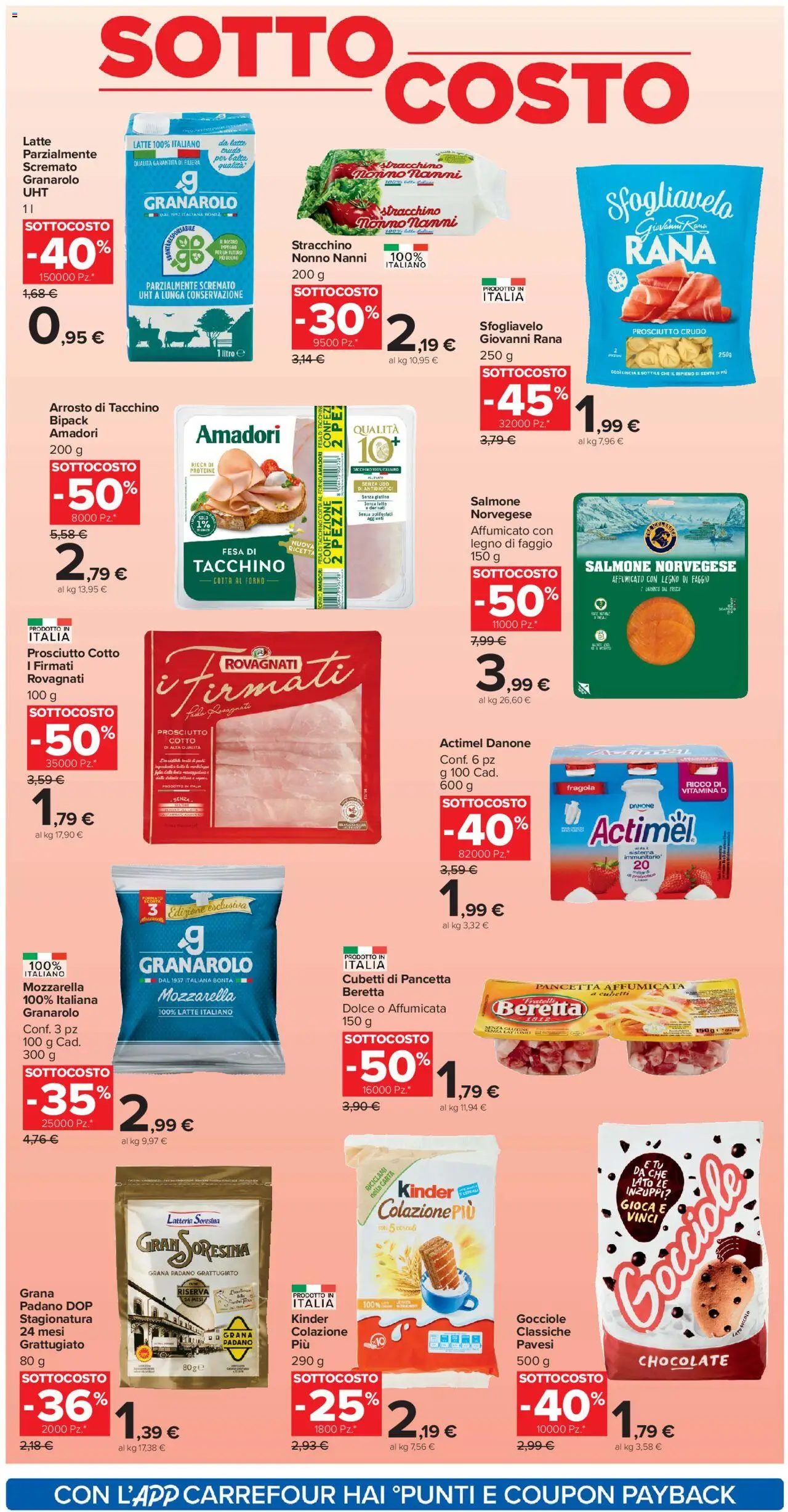 Volantino Carrefour del 10.10.2025 | Pagina: 2 | Prodotti: Arrosto, Prosciutto Crudo, Pancetta, Grana Padano