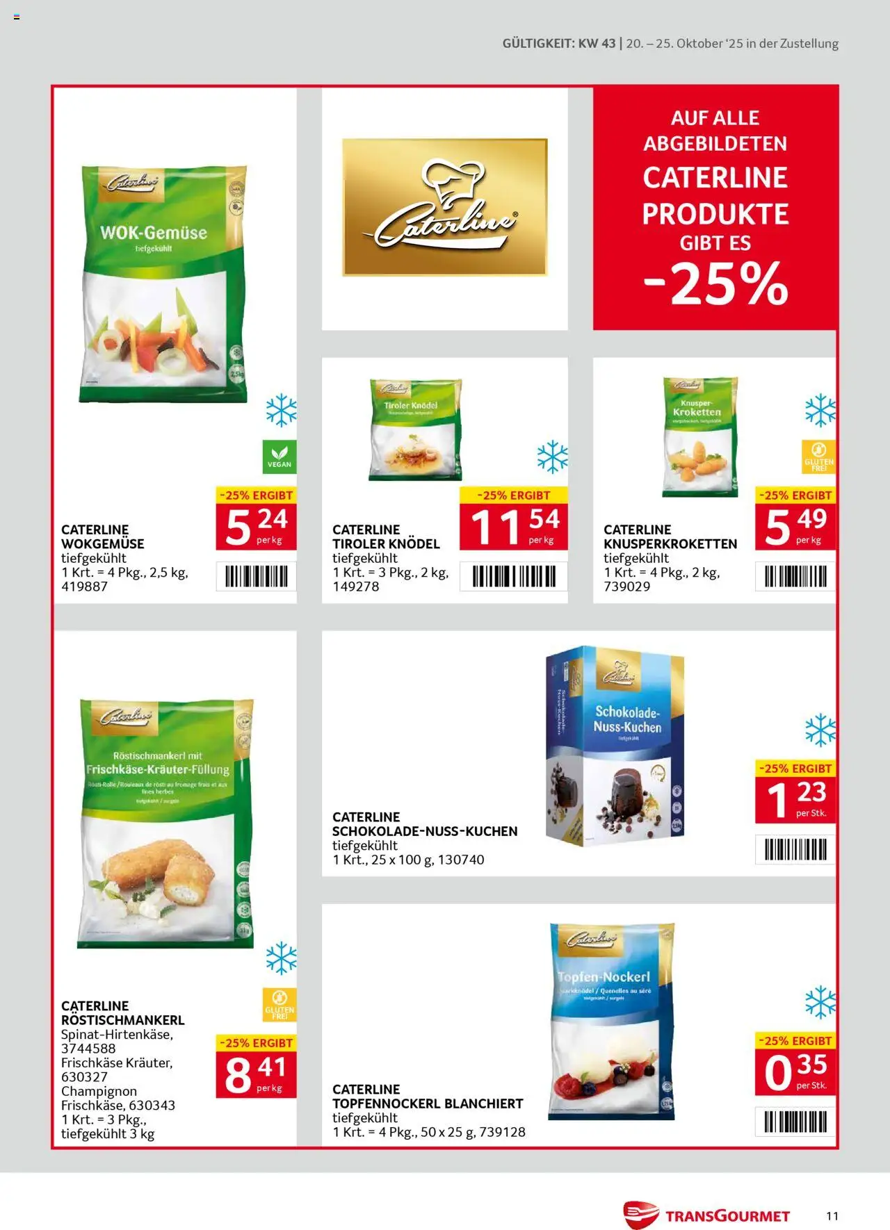 Transgourmet  Zustellaktion gültig ab 20.10.2025 | Seite: 11 | Produkte: Schokolade
