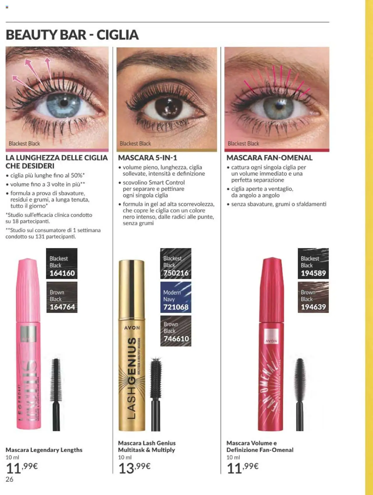 Volantino Avon del 01.09.2025 | Pagina: 26 | Prodotti: Mascara