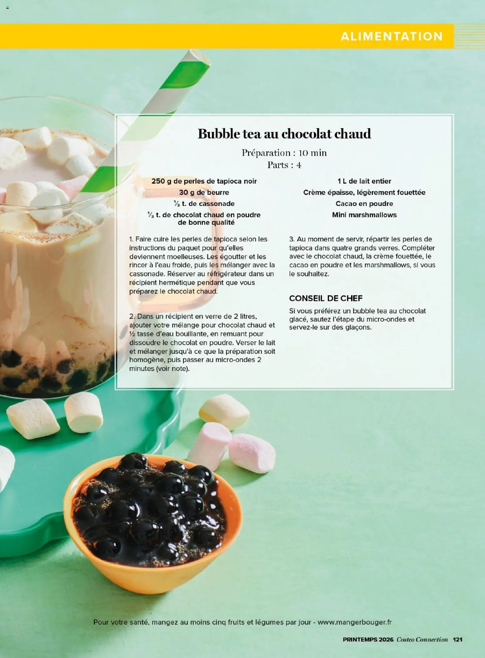 {H1} | Page: 121 | Produits: Cassonade, Lait, Tapioca, Crème