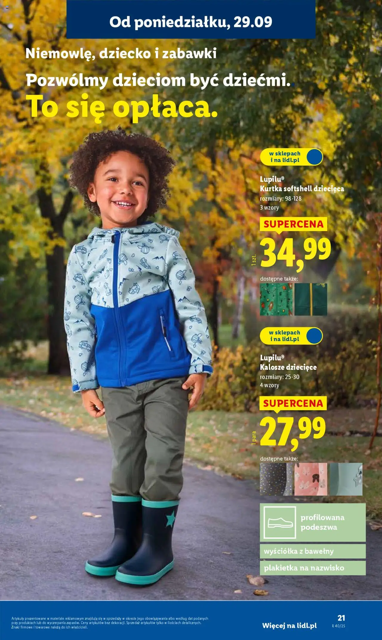 Lidl Katalog od 29.09.2025 | Strona: 29 | Produkty: Kurtka, Kalosze