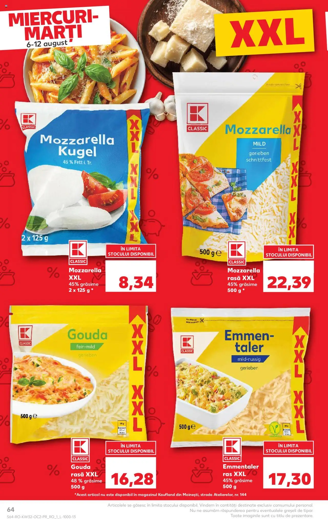 Catalog Kaufland - Tulcea – valabil de la 06.08.2025 | Pagină: 64 | Produse: Mozzarella, Gouda