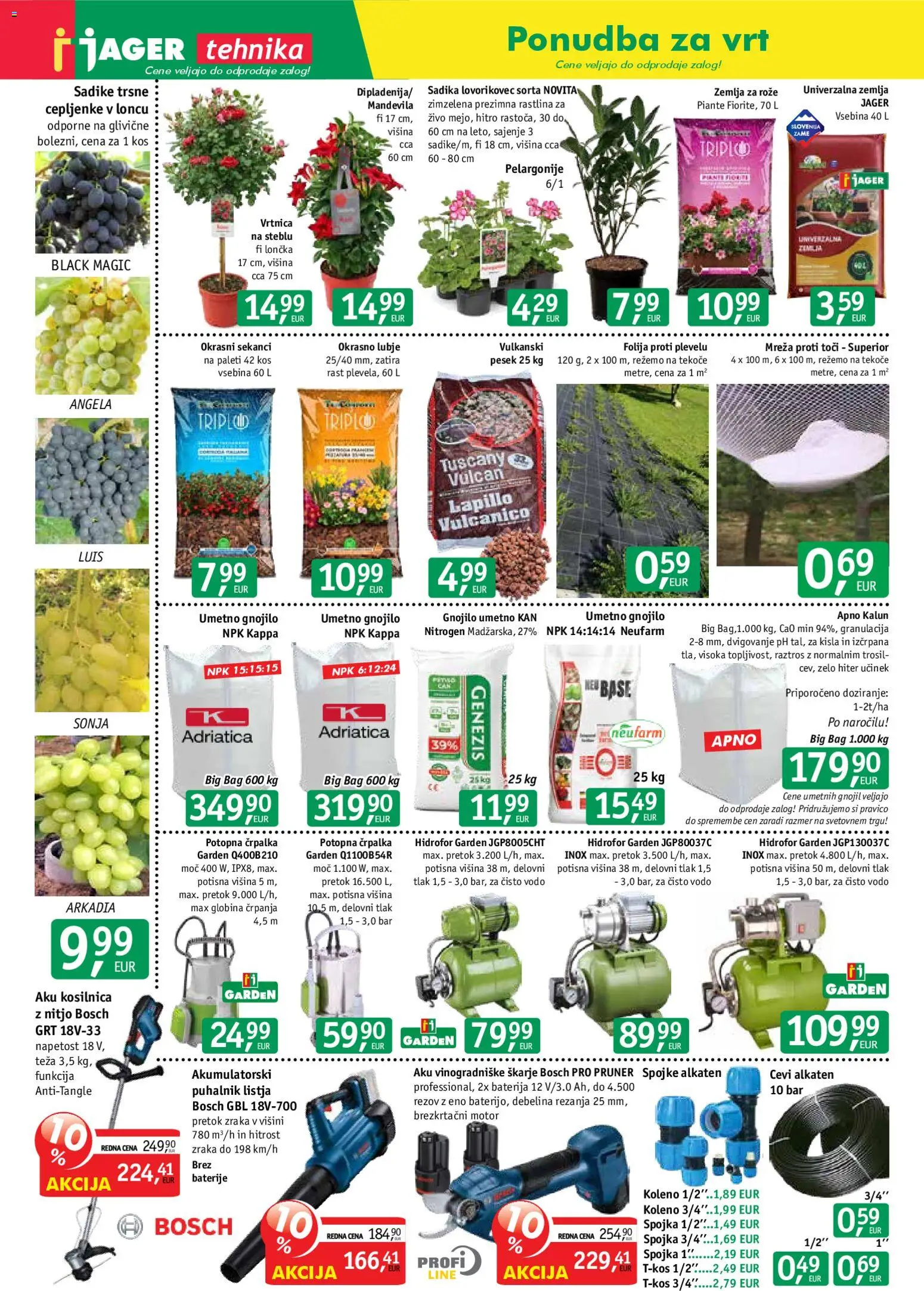 Novi Jager katalog ponudbe – veljaven od 15.04.2026 | Stran: 2 | Izdelki: Baterija, Črpalka, Kos, Folija