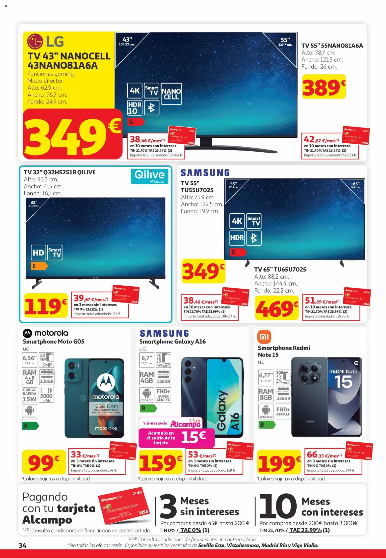 Alcampo -  Canarias │ válido desde el 12.03.2026 | Página: 34 | Productos: Smartphone, Cable, Funda, USB