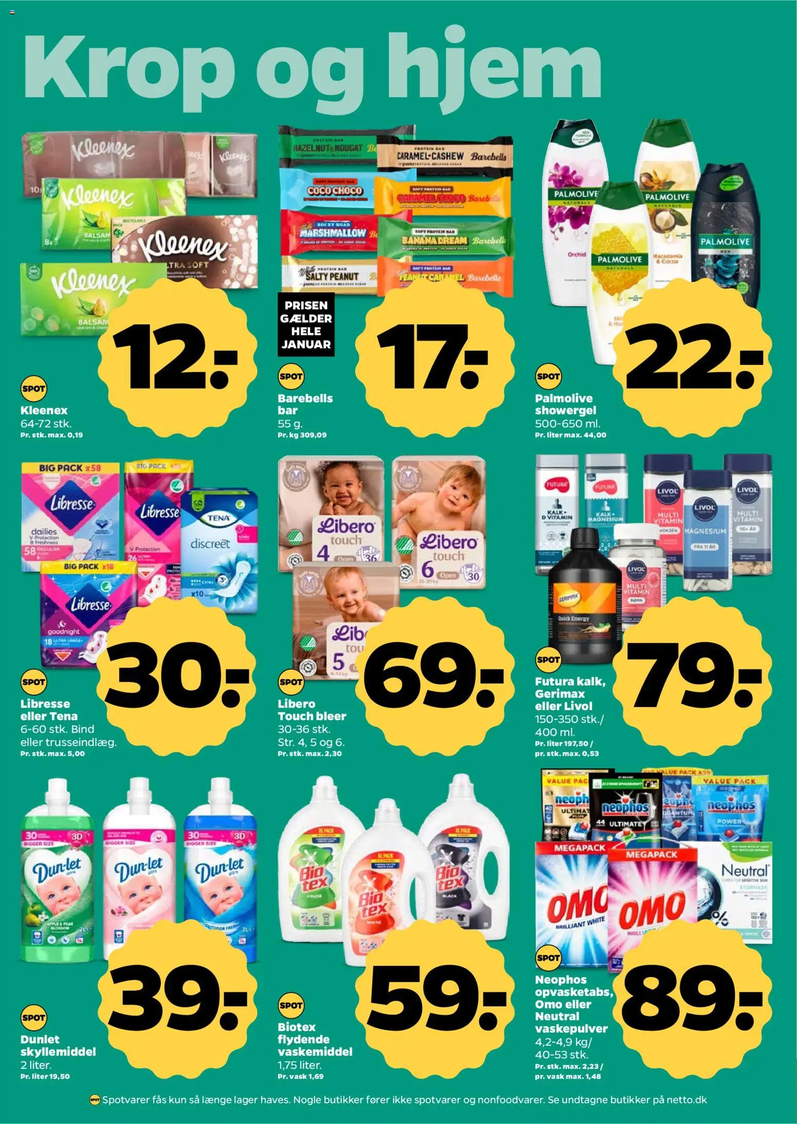 Netto tilbudsavis – gyldig fra 10.01.2026 | Side: 22 | Produkter: Balsam, Vaskepulver, Tablets, Nougat