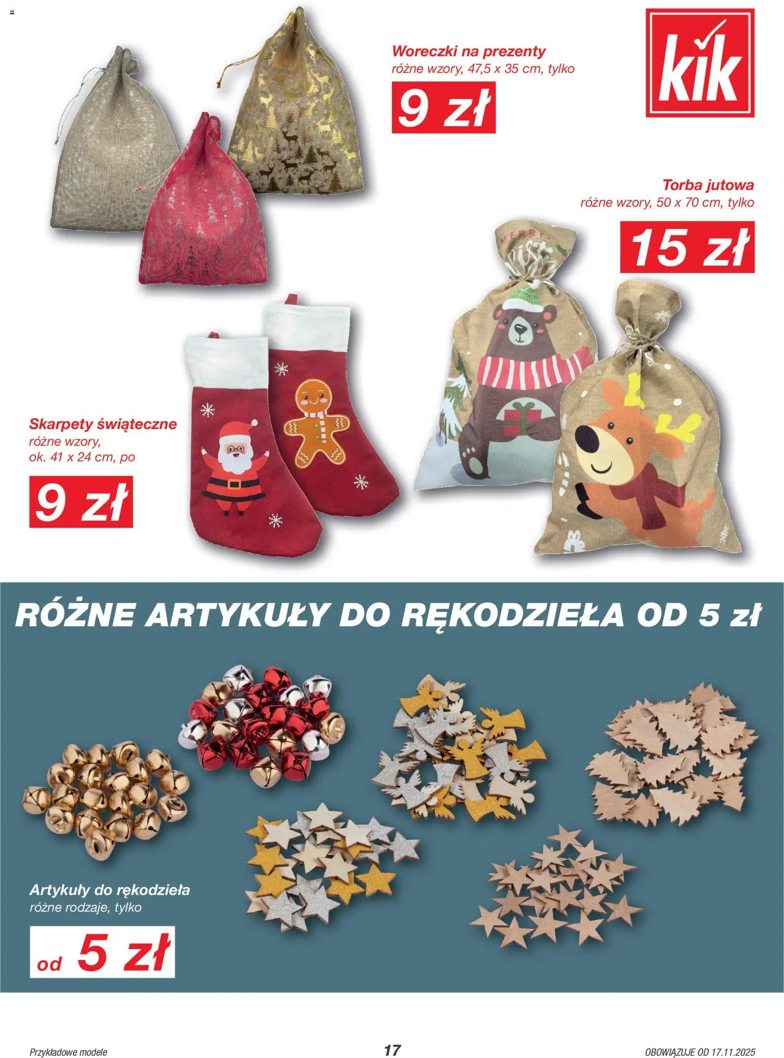 Kik Black Friday od 17.11.2025 | Strona: 17 | Produkty: Skarpety, Torba