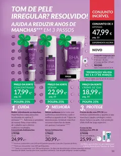 Pré-visualização Sérum Antimanchas, Sérum poderoso para rosto que uniformiza visivelmente a pele e melhora a aparência de 7 tipos de descoloração, incluindo manchas escuras e manchas da idade, em apenas 2 semanas. válido de 01.03.2026 | Página: 33