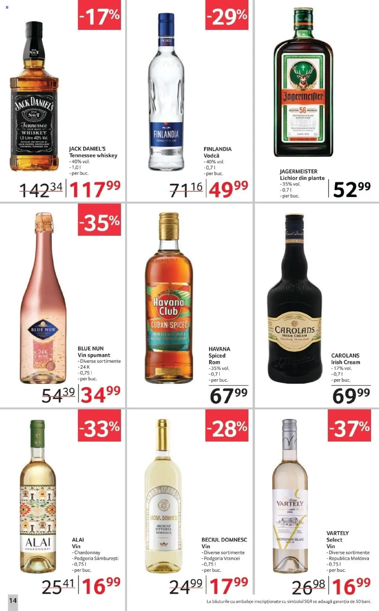 Noul catalog Selgros – valabil de la 17.10.2025 | Pagină: 14 | Produse: Su ısıtıcı, Lichior, Vin, Ușă