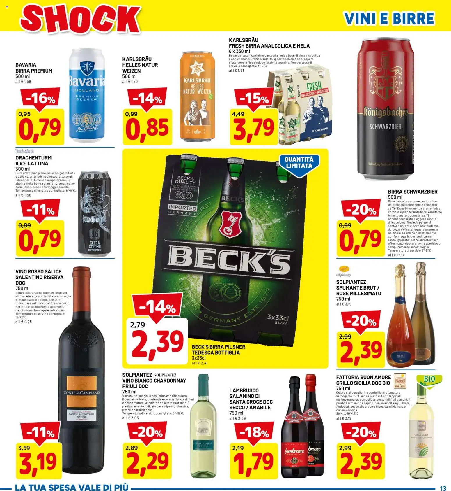 Volantino D Più del 30.04.2026 | Pagina: 13 | Prodotti: Caffè, Pesce, Pesca, Spumante