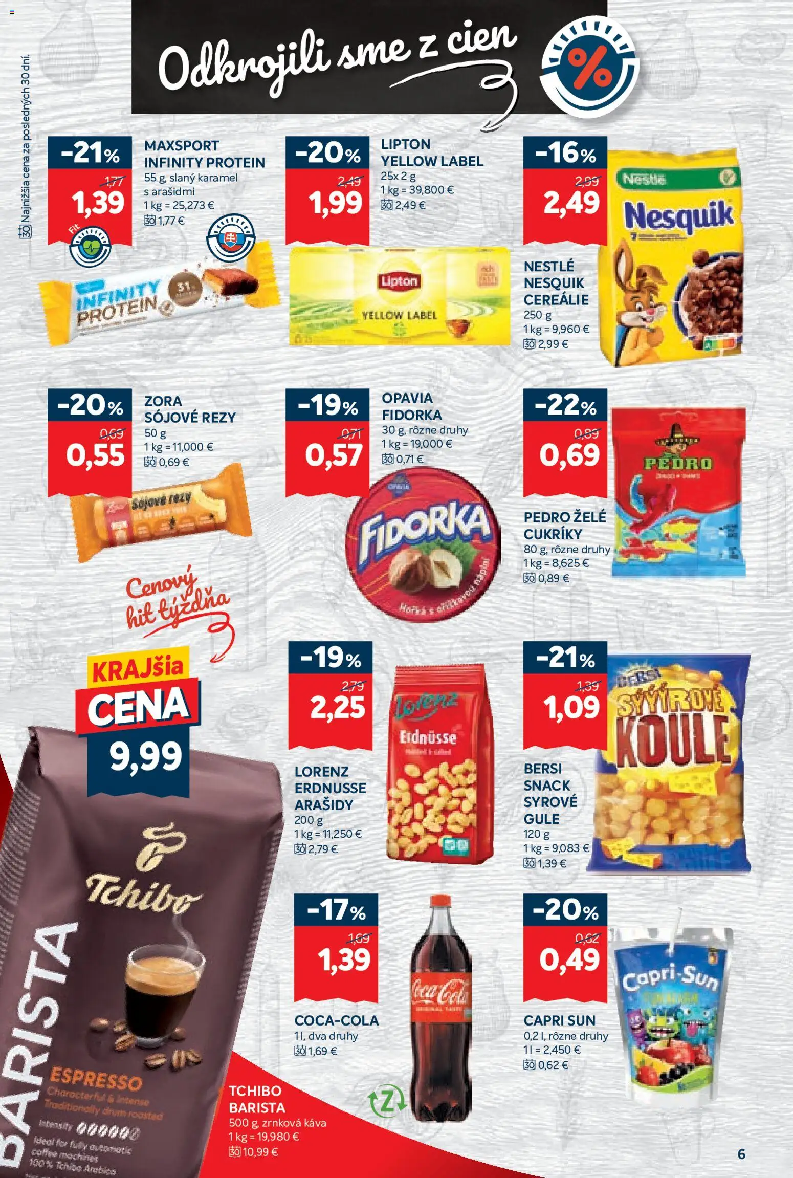 Nové Kraj akcie – leták je platný od 27.11.2025 | Strana: 10 | Produkty: Káva, Protein, Cukríky, Nesquik