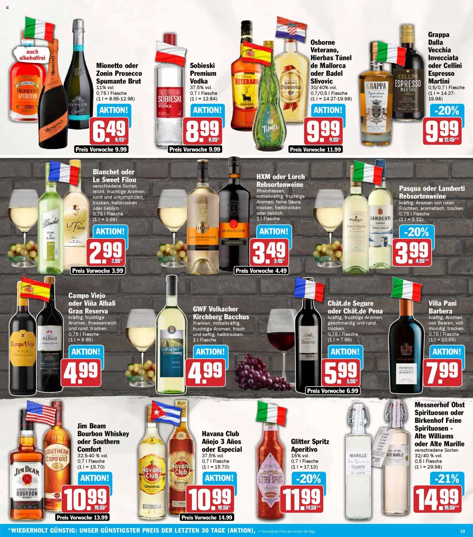 AEZ Prospekt 	 – gültig ab 19.01.2026 | Seite: 13 | Produkte: Martini, Havana club, Jim beam, Vodka