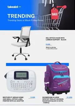 Takealot specials catalogue – valid from 29.11.2025 | Page: 2 | Products: Printer, Backpack, Chair, Box