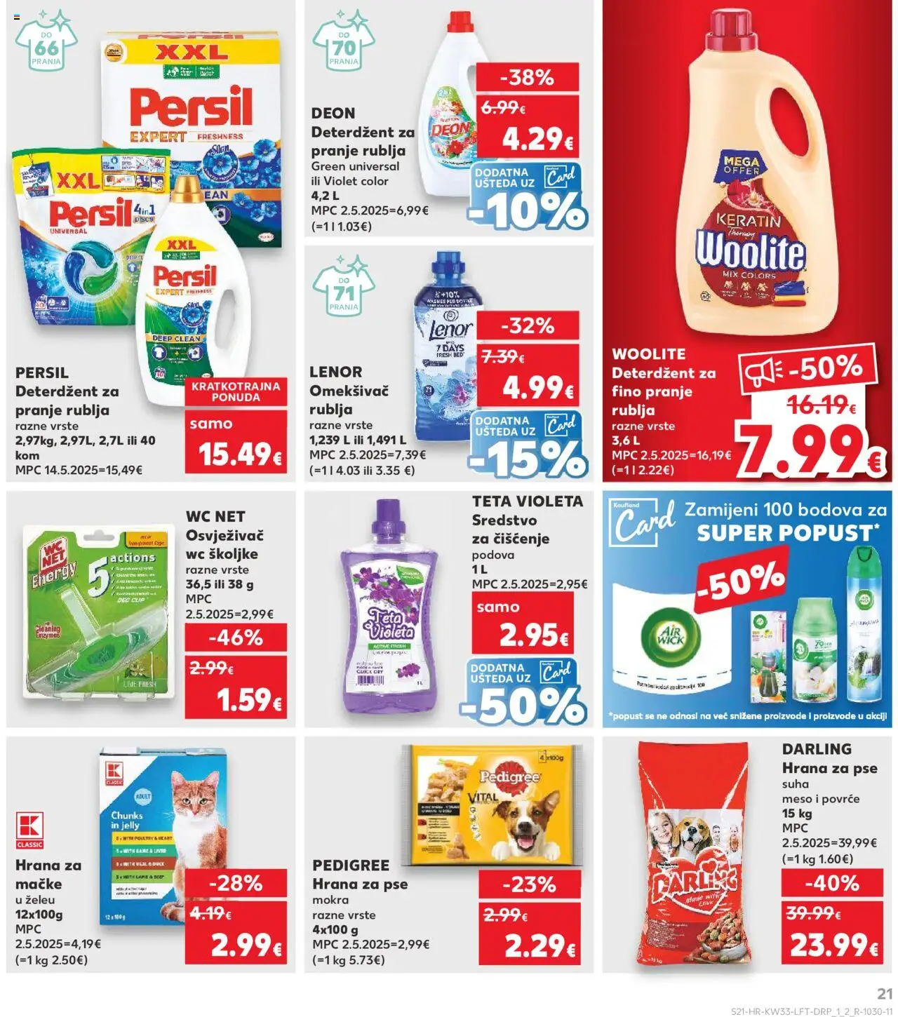 Kaufland katalog | vrijedi od 13.08.2025 | Stranica: 21 | Proizvodi: Hrana za pse, Povrće, Hrana za mačke, WC Net