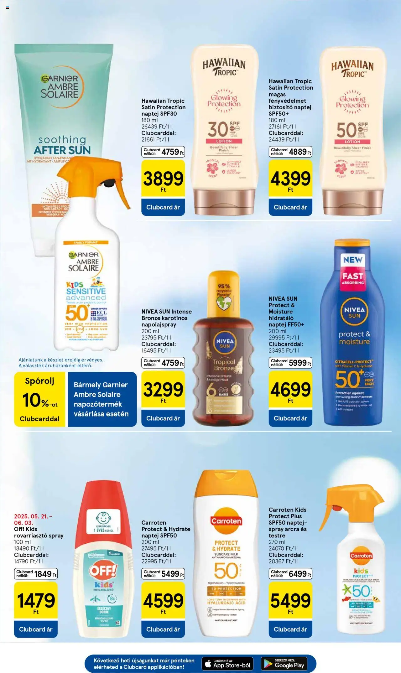 Tesco akciós ujság - amely érvényes a következő dátumtól: 29.05.2025 | Oldal: 27 | Termékek: Naptej, Vitamin c