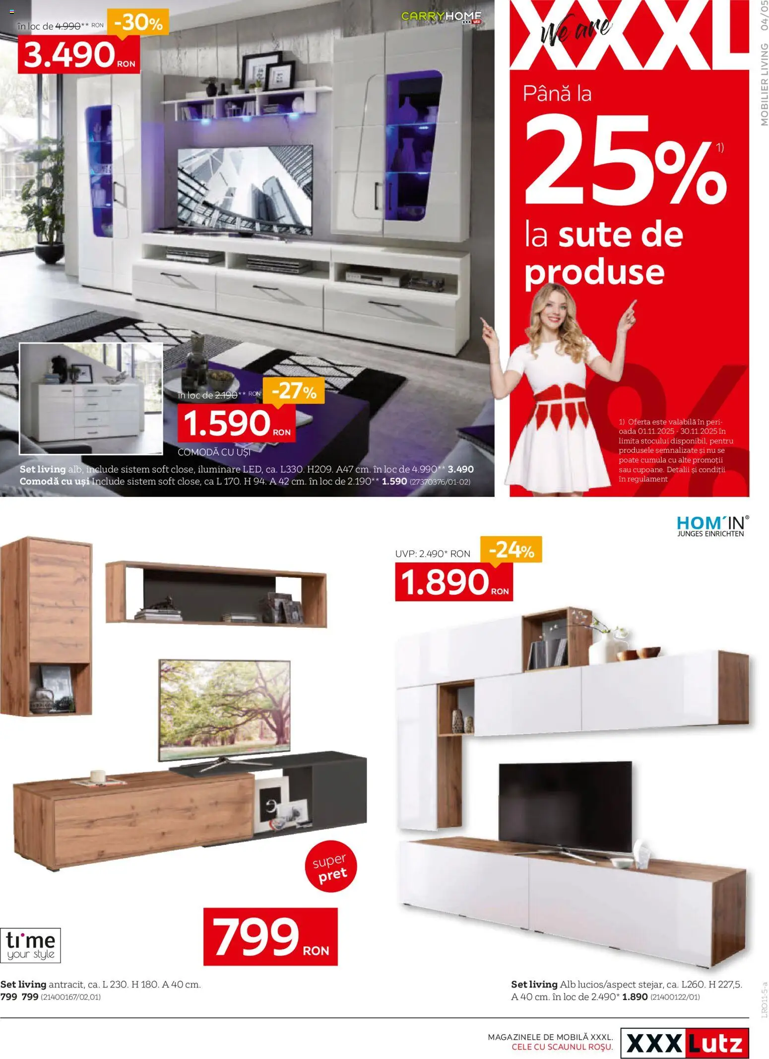 Noul catalog XXXLutz – valabil de la 03.11.2025 | Pagină: 5 | Produse: Delgeç, Comodă