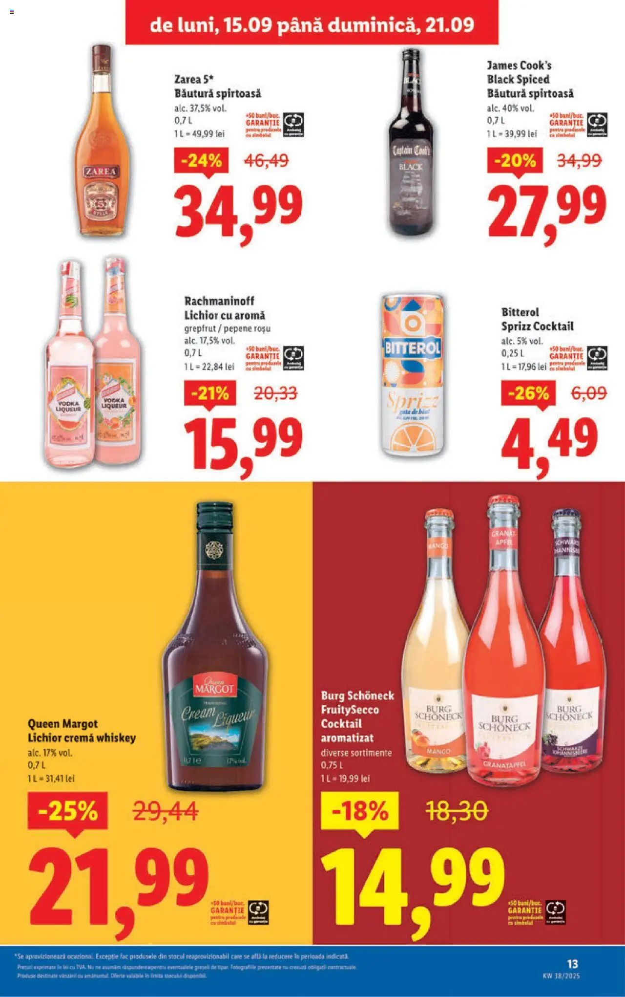 Noul catalog Lidl – valabil de la 15.09.2025 | Pagină: 13 | Produse: Lichior, Cocktail, Whiskey, Mango