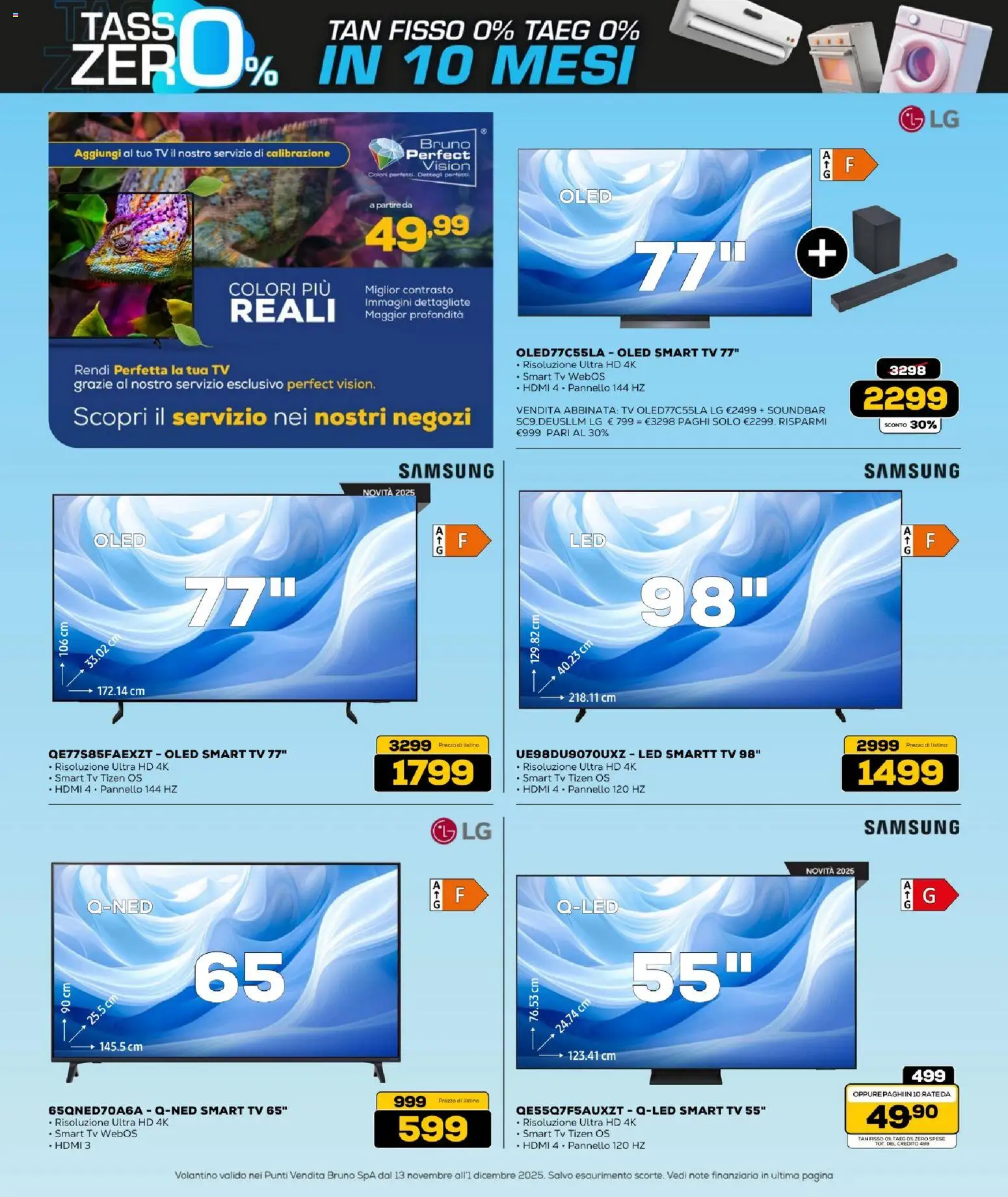 Volantino BRUNO del 13.11.2025 | Pagina: 28 | Prodotti: smart TV, Soundbar, TV, Samsung