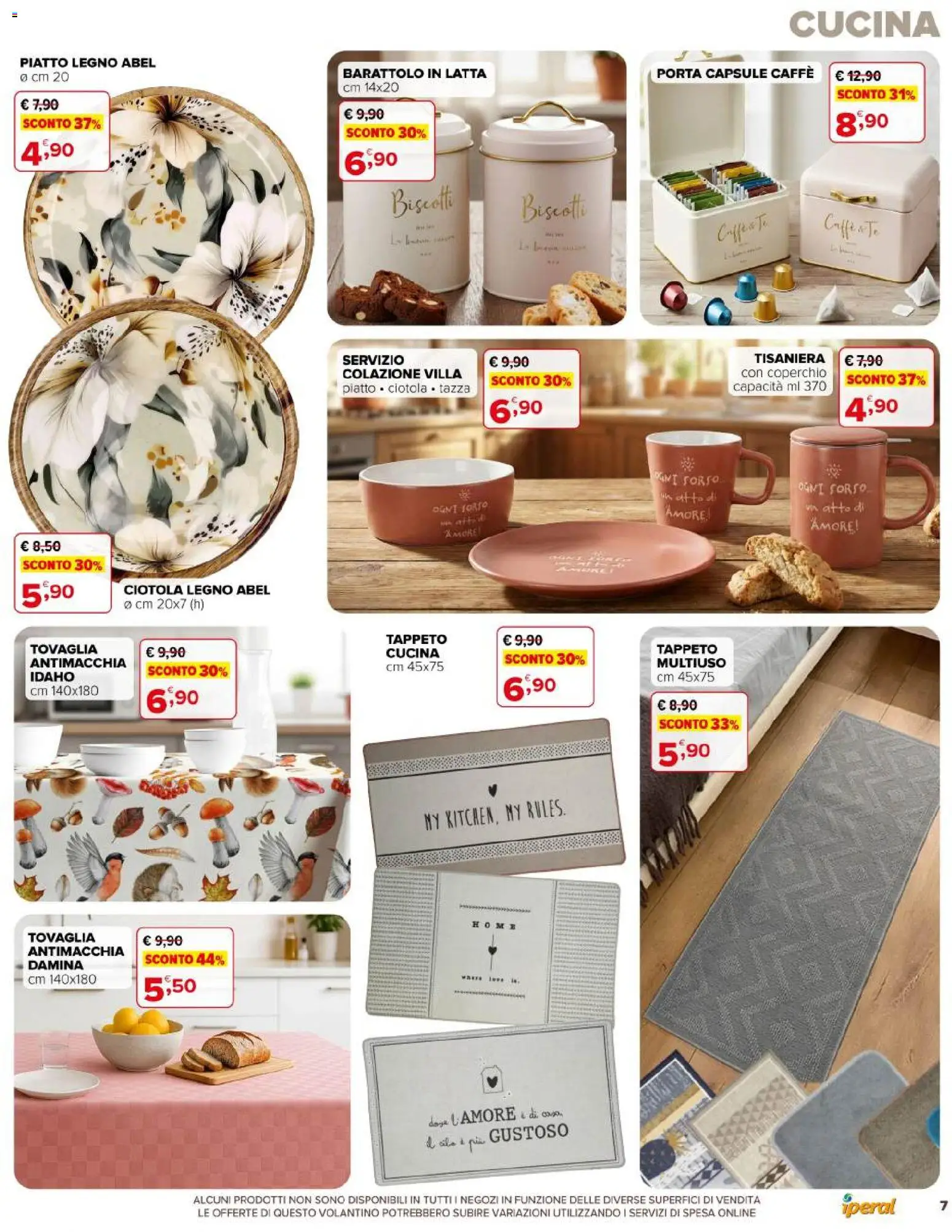 Volantino Iperal del 26.12.2025 | Pagina: 7 | Prodotti: Caffè, Tè, Piatto, Tovaglia
