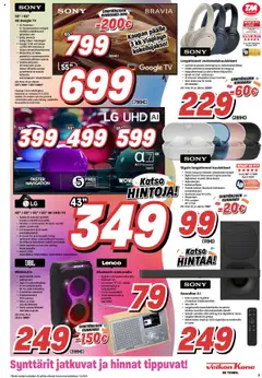 Veikon Kone - Verkkolehti - Veikon Kone – voimassa 08.09.2025 alkaen | Sivu: 5 | Tuotteet: Soundbar, TV, Langattomat kuulokkeet, Kuulokkeet