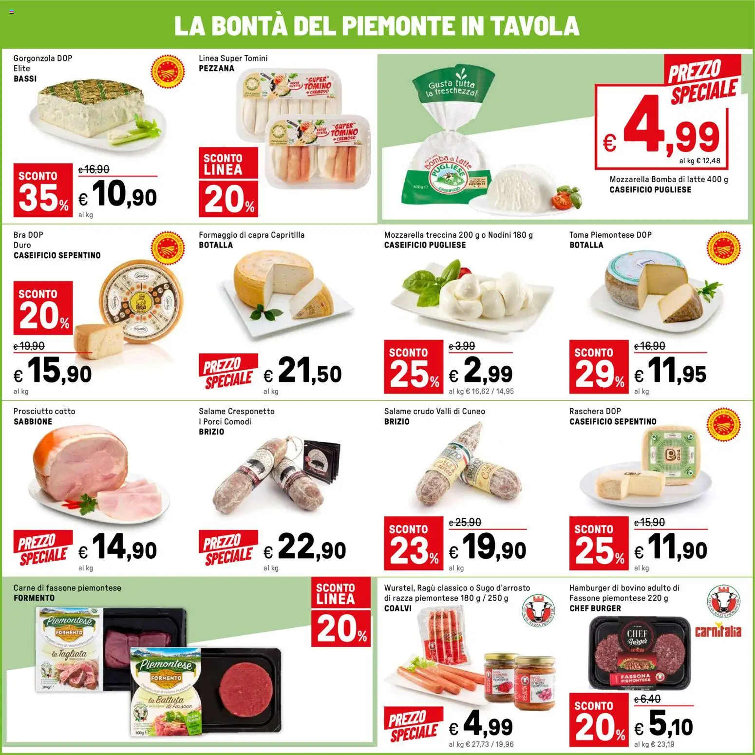 Volantino Iper del 16.01.2026 | Pagina: 6 | Prodotti: Prosciutto Cotto, Latte, Formaggio, Hamburger